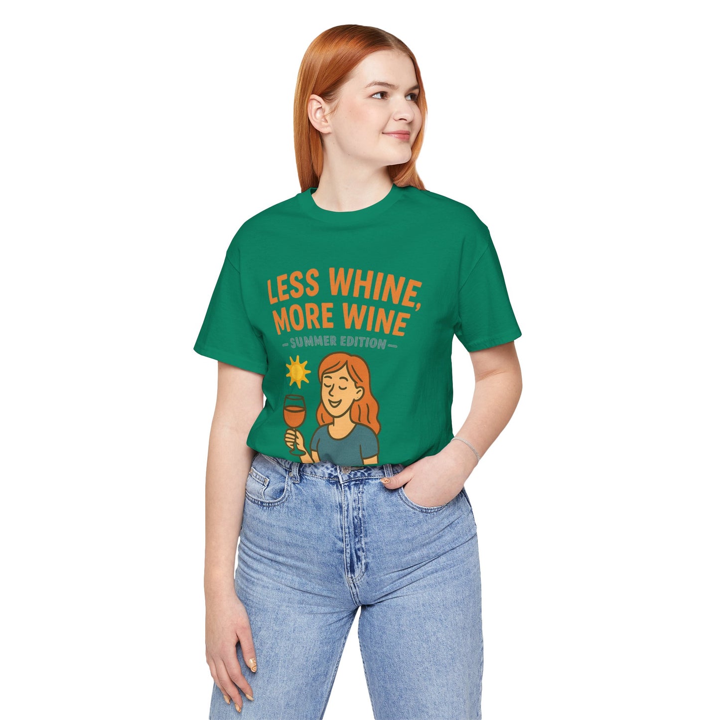 Less Whine, More Wine Tee | Fun Unisex Summer Shirt, Vintage Wine Lover Gift, Relaxed Fit Graphic Tee, Casual Wear, Party Outfit