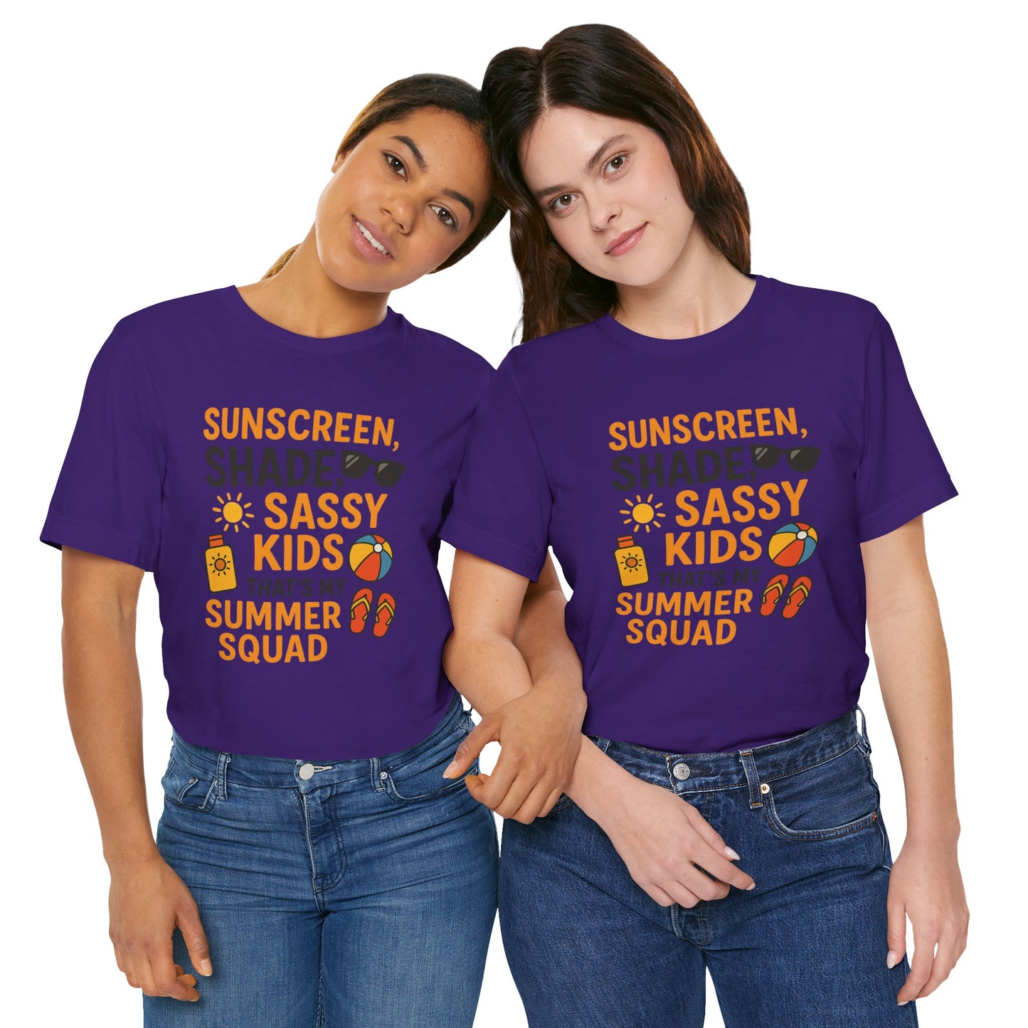 Sassy Summer Squad Tee - Fun Unisex T-Shirt for Family Outings, Beach Days, Summer Parties, Mom Gift, Kids Activity