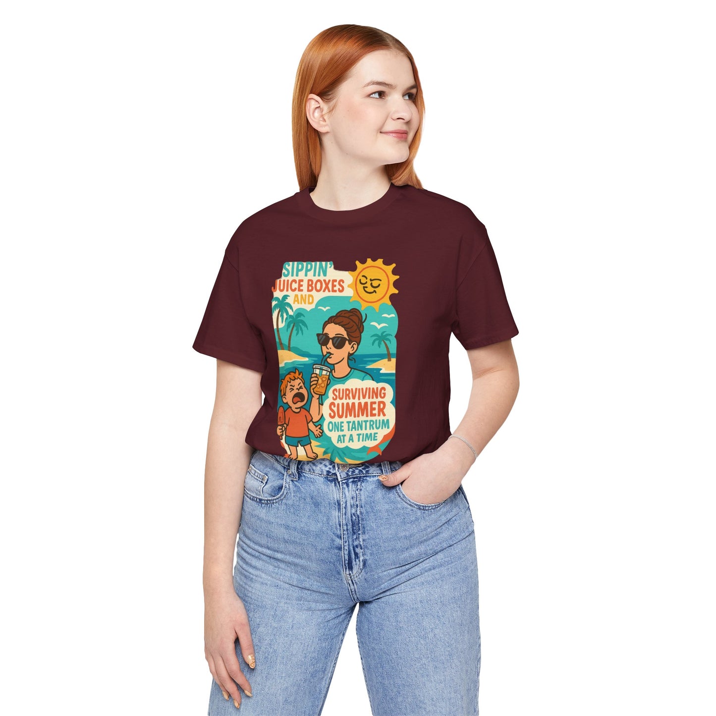 Summer Survival Tee: Fun Family Vibe, Perfect for Mommies, Beach Days, and Playdates, Gifts for Moms, Summer Apparel