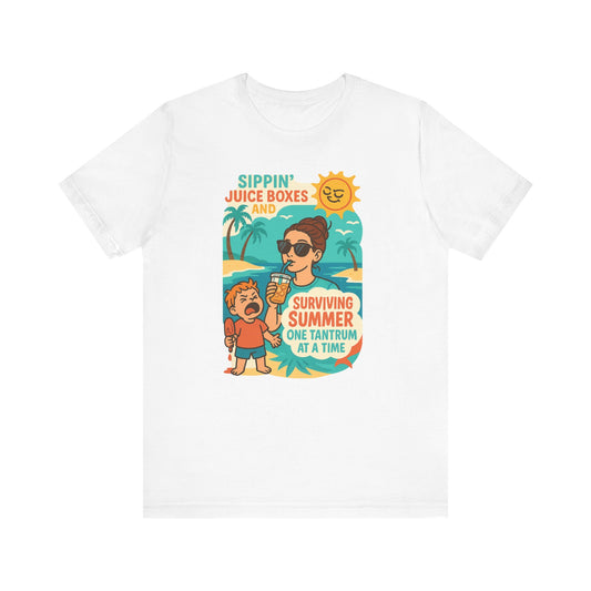 Summer Survival Tee: Fun Family Vibe, Perfect for Mommies, Beach Days, and Playdates, Gifts for Moms, Summer Apparel