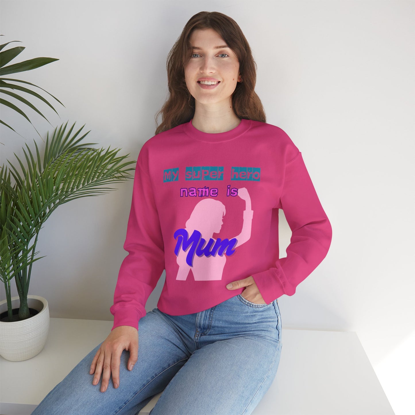 My Super Hero Mum Sweatshirt | Print on front and Back
