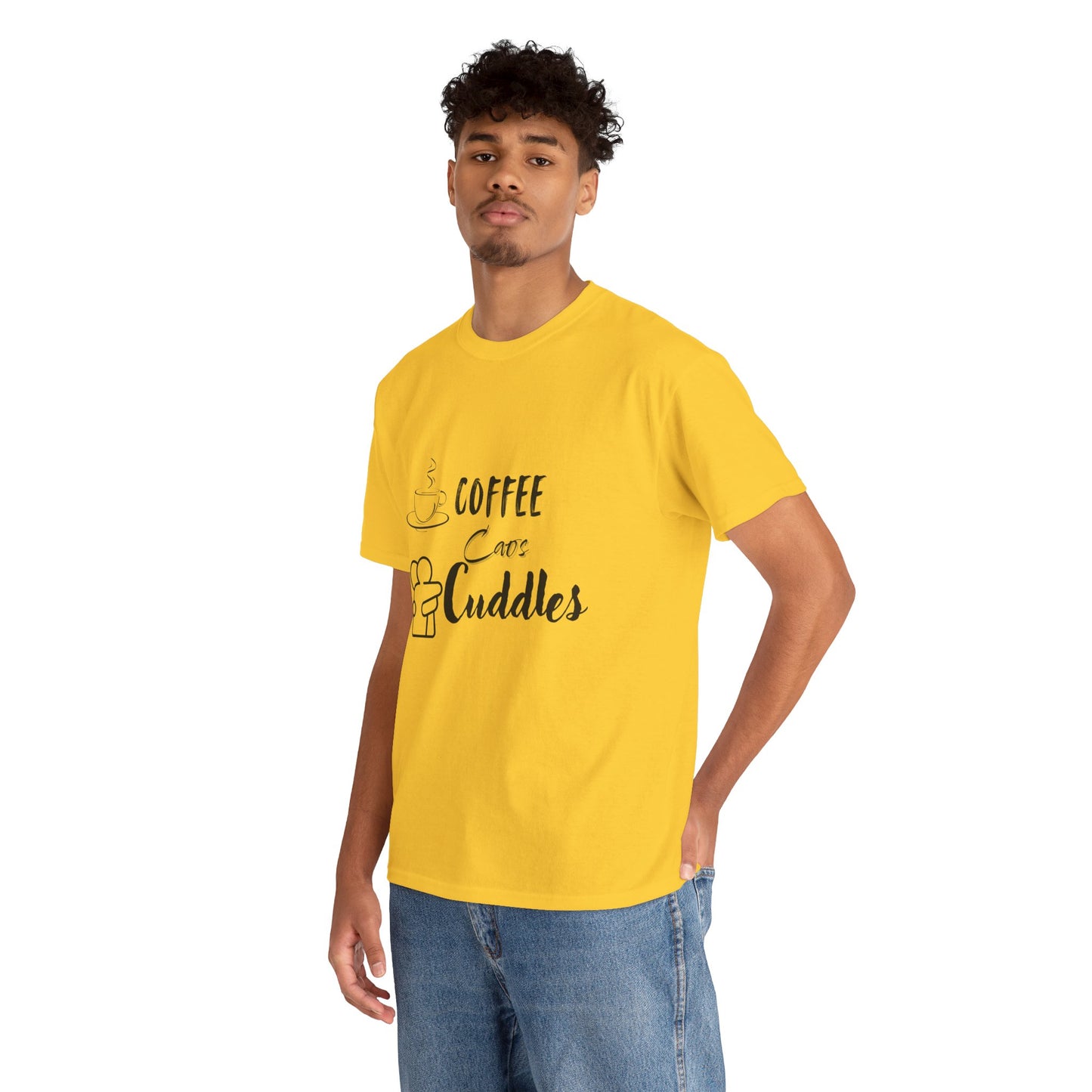 Coffee Cuddles Unisex Heavy Cotton Tee- Men