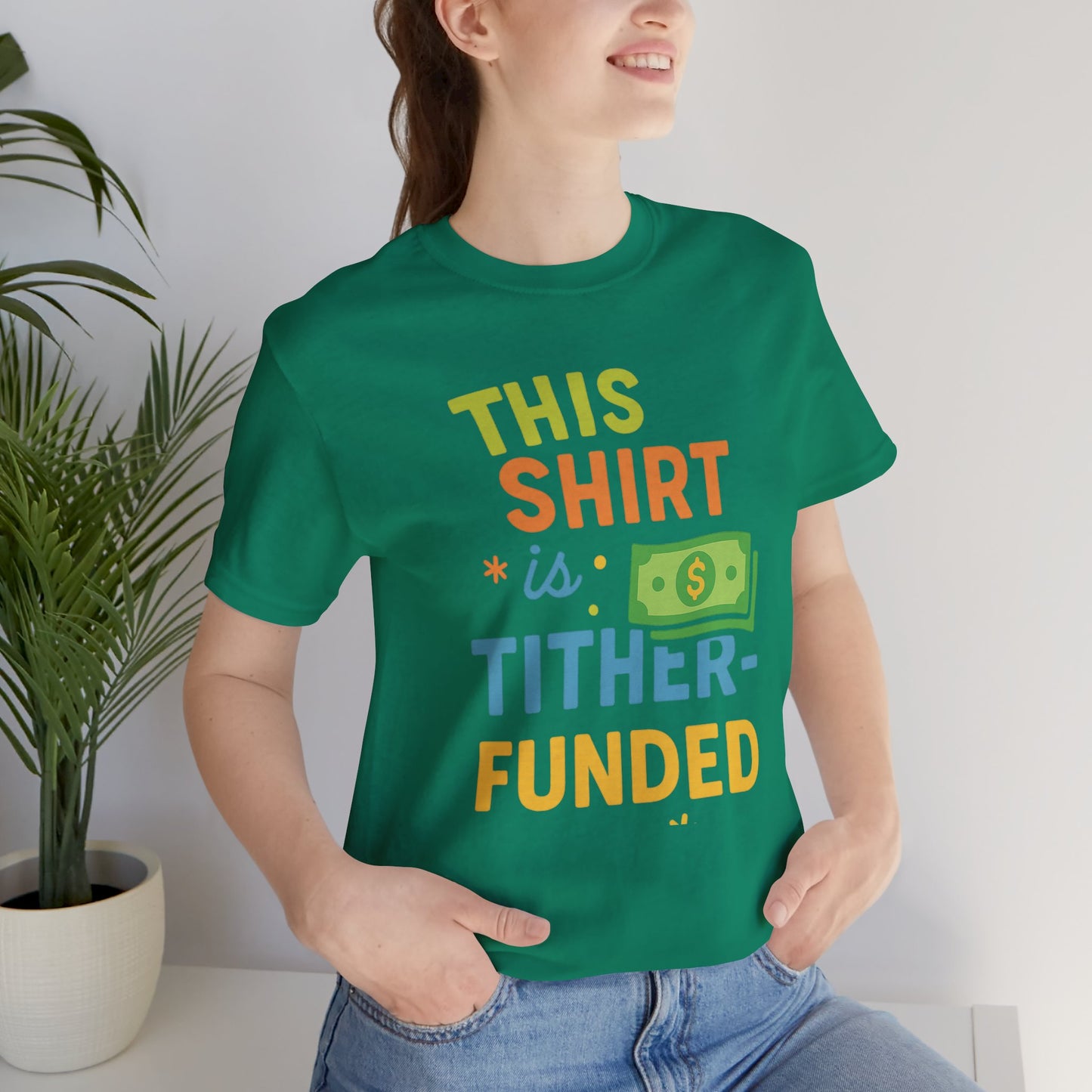 T-Shirt with Fun Funding Design, Humor Tee for Casual Wear, Unique Gift for Gamers, Great for Birthdays and Events, Playful and Stylish