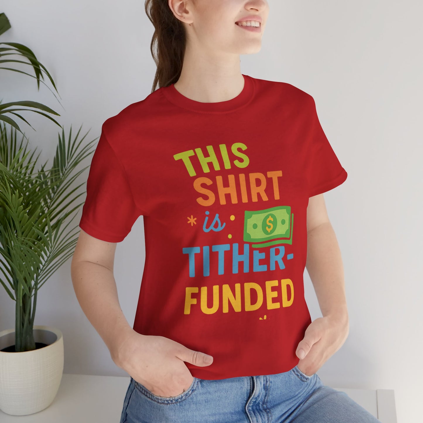 T-Shirt with Fun Funding Design, Humor Tee for Casual Wear, Unique Gift for Gamers, Great for Birthdays and Events, Playful and Stylish