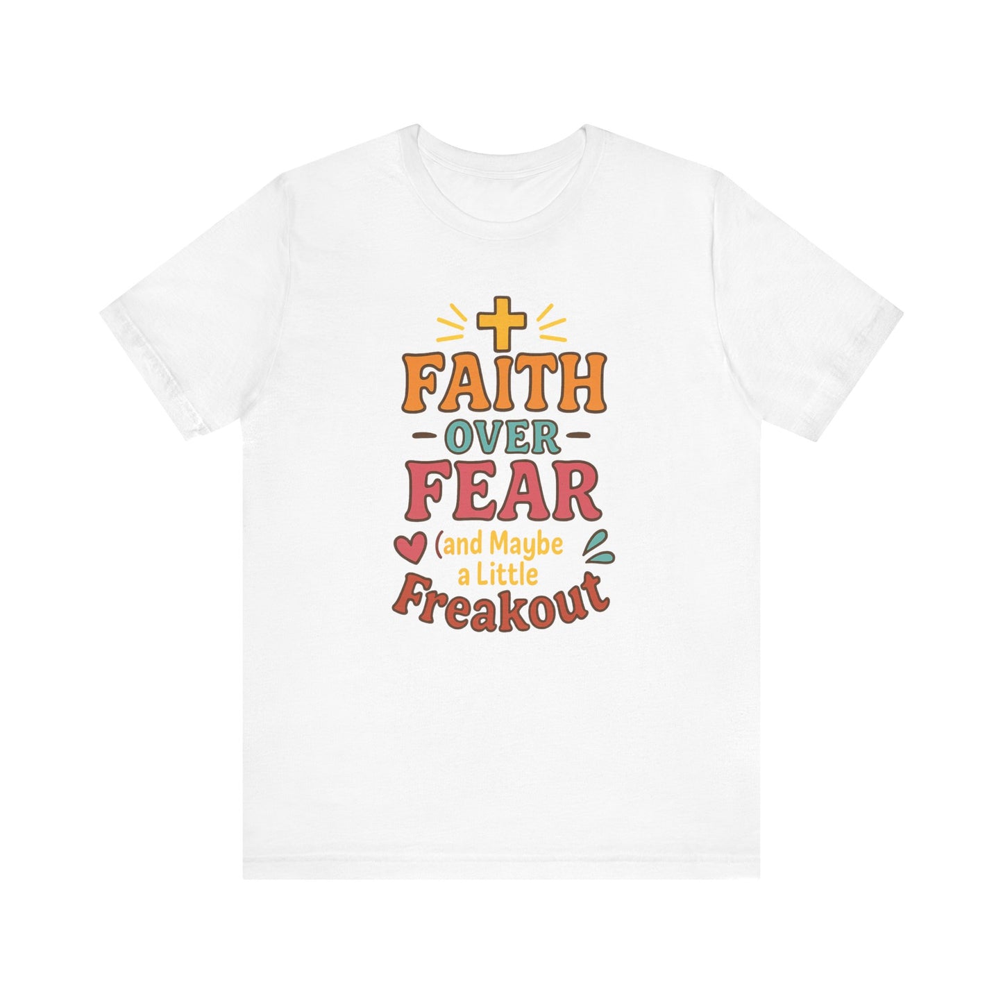 Faith Over Fear Inspirational T-Shirt, Christian tee, Motivational Shirt, Gift for Believers, Spiritual Apparel