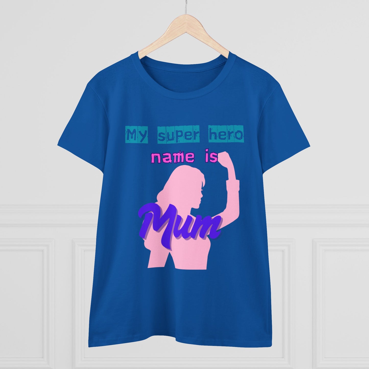 Super Mom Women's Midweight Cotton Tee - Fun Mother's Day Gift