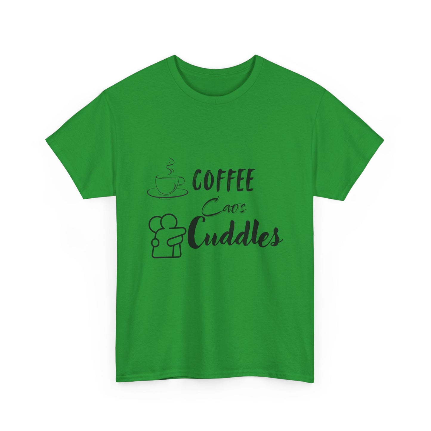 Cozy Coffee Cuddles Unisex Heavy Cotton Tee- Women