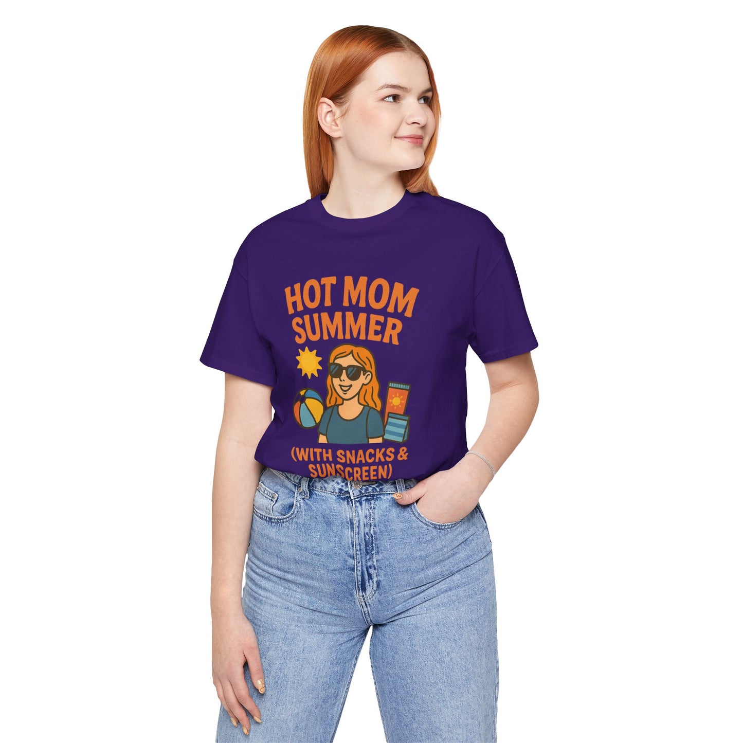 Hot Mom Summer Tee, Perfect for Summer Vacations, Mothers Day Gift, Family Outings, Beach Parties, Fun Summer Style