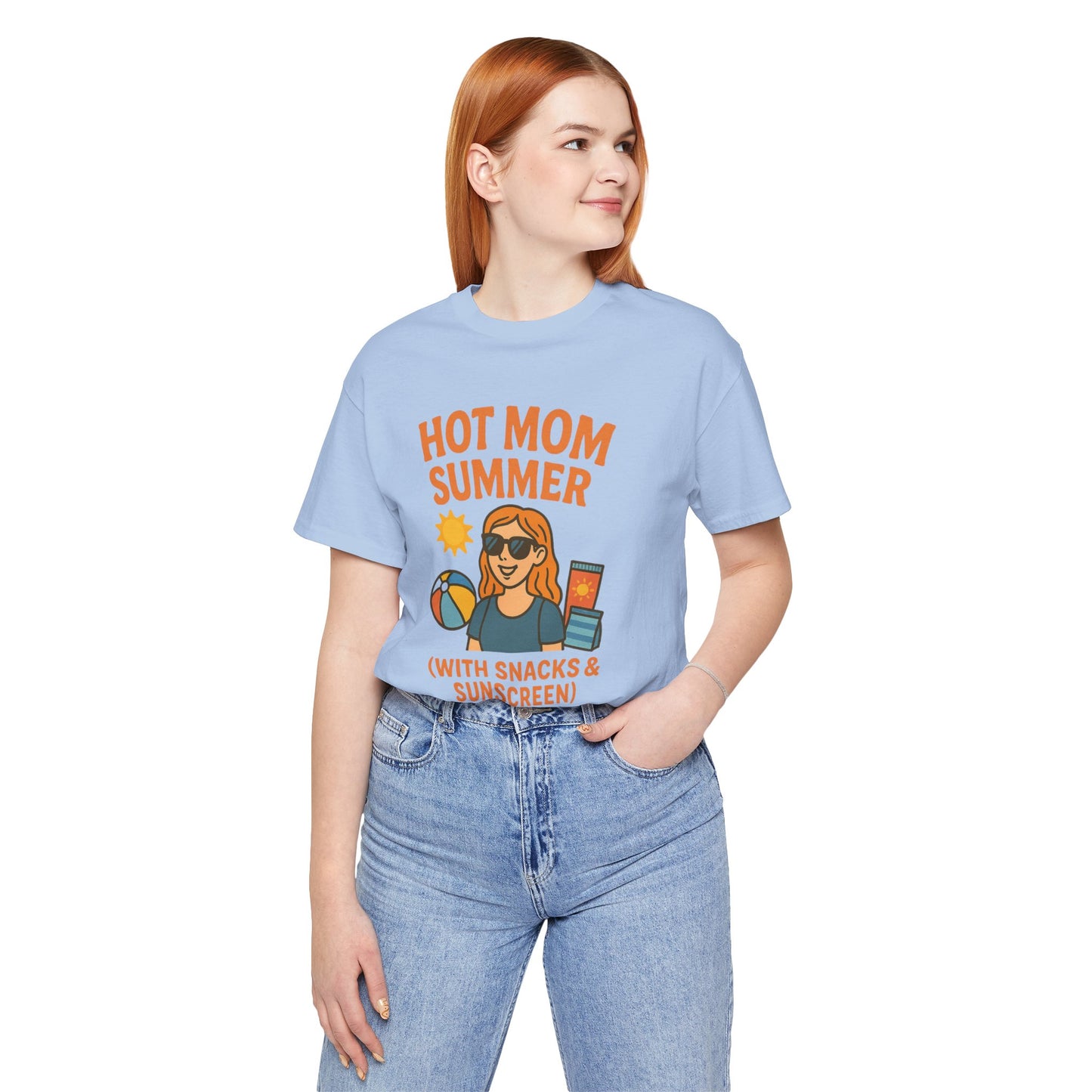 Hot Mom Summer Tee, Perfect for Summer Vacations, Mothers Day Gift, Family Outings, Beach Parties, Fun Summer Style