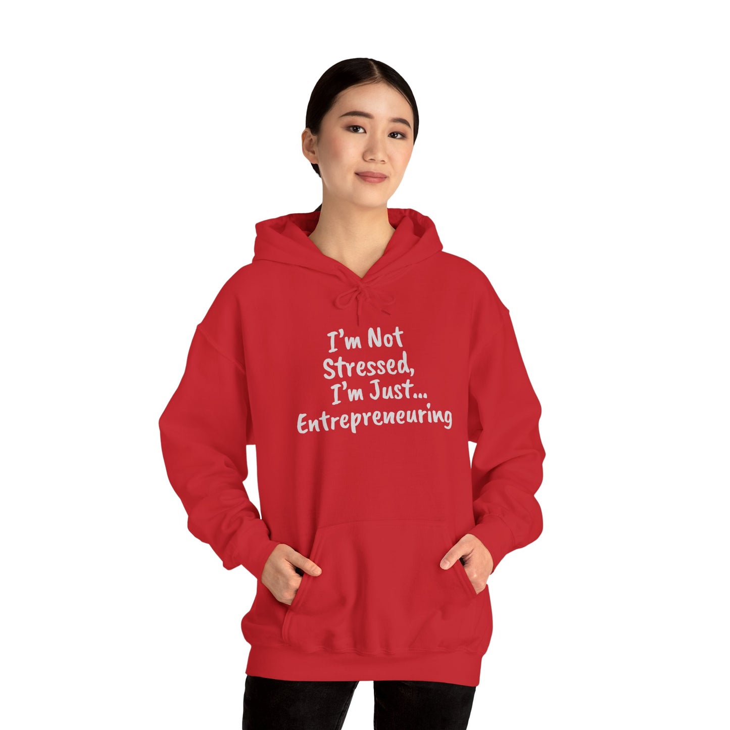 Entrepreneur Hoodie - "I'm Not Stressed, I'm Just..." Heavy Blend Sweatshirt for Creatives