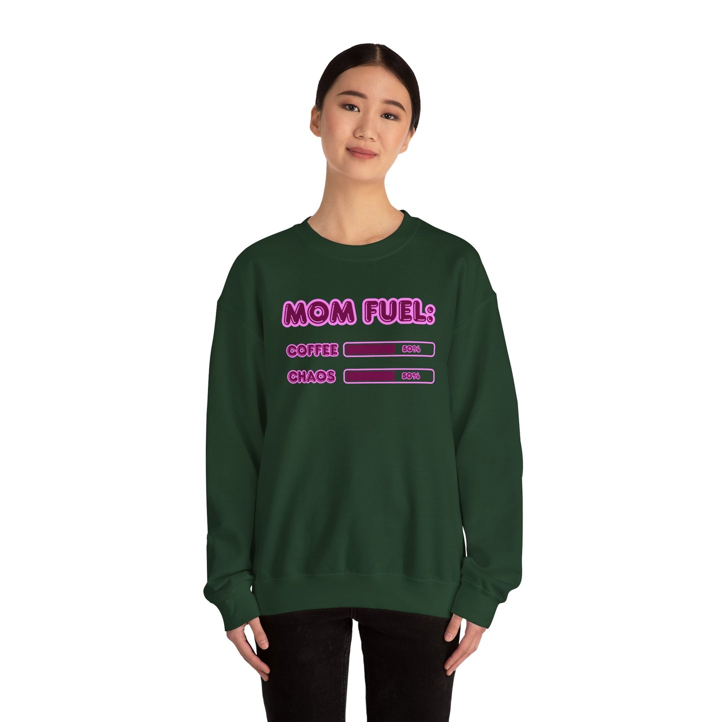 Mom Fuel Crewneck Sweatshirt - Comfortable and Fun Gift for Moms