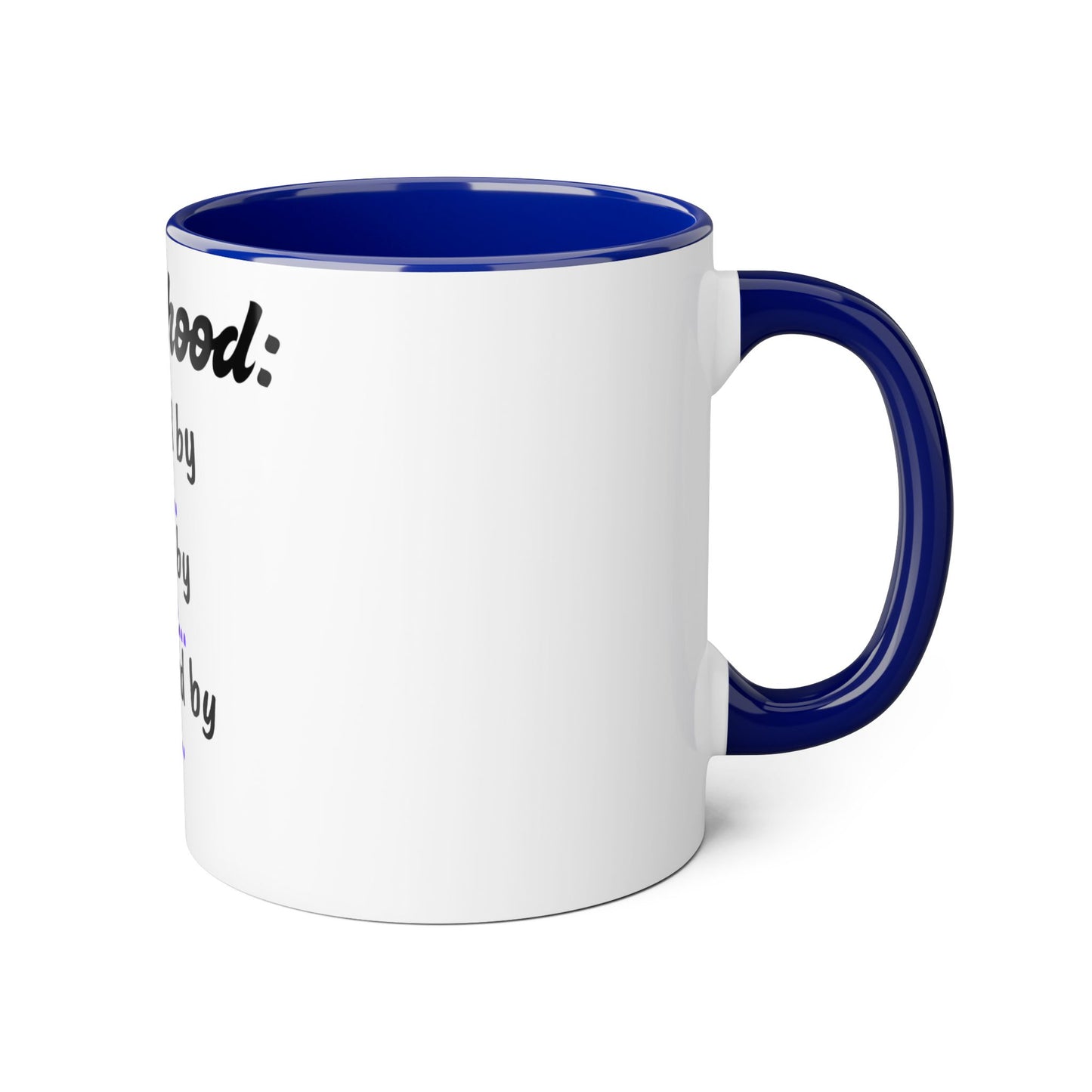 Inspirational Motherhood Mug - Powered by Love, Fueled by Coffee, Sustained by Win - 11oz Accent Mug