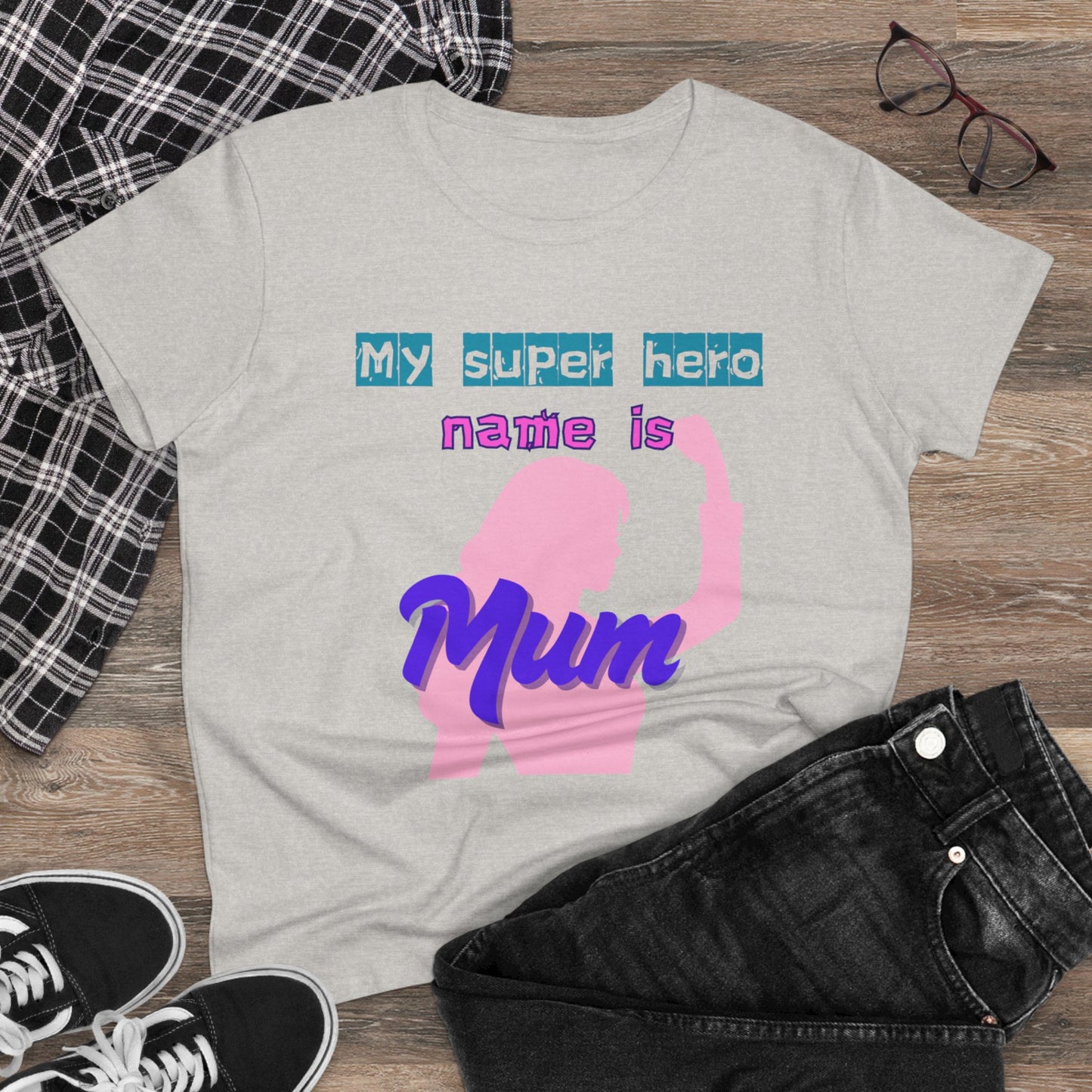 Super Mom Women's Midweight Cotton Tee - Fun Mother's Day Gift
