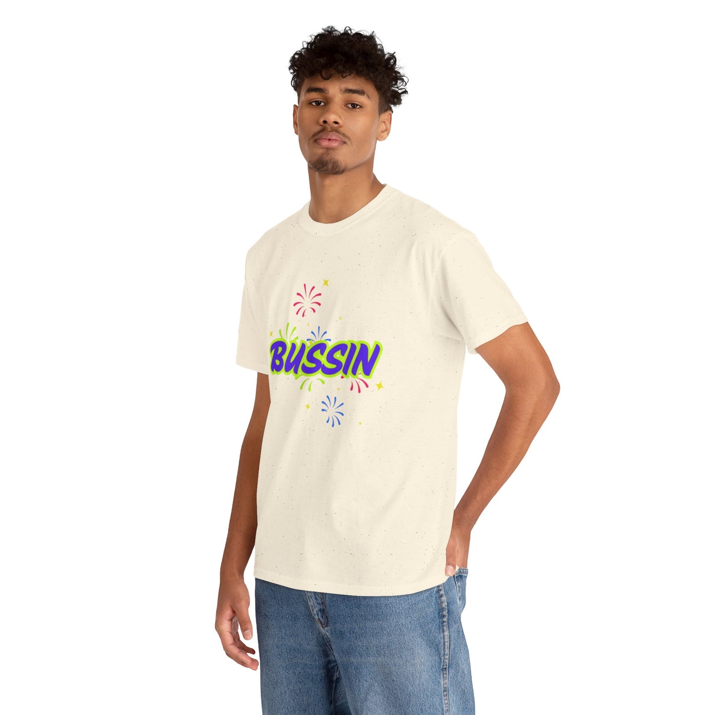 Bussin' Unisex Heavy Cotton Tee - Fun Graphic Shirt for Casual Wear