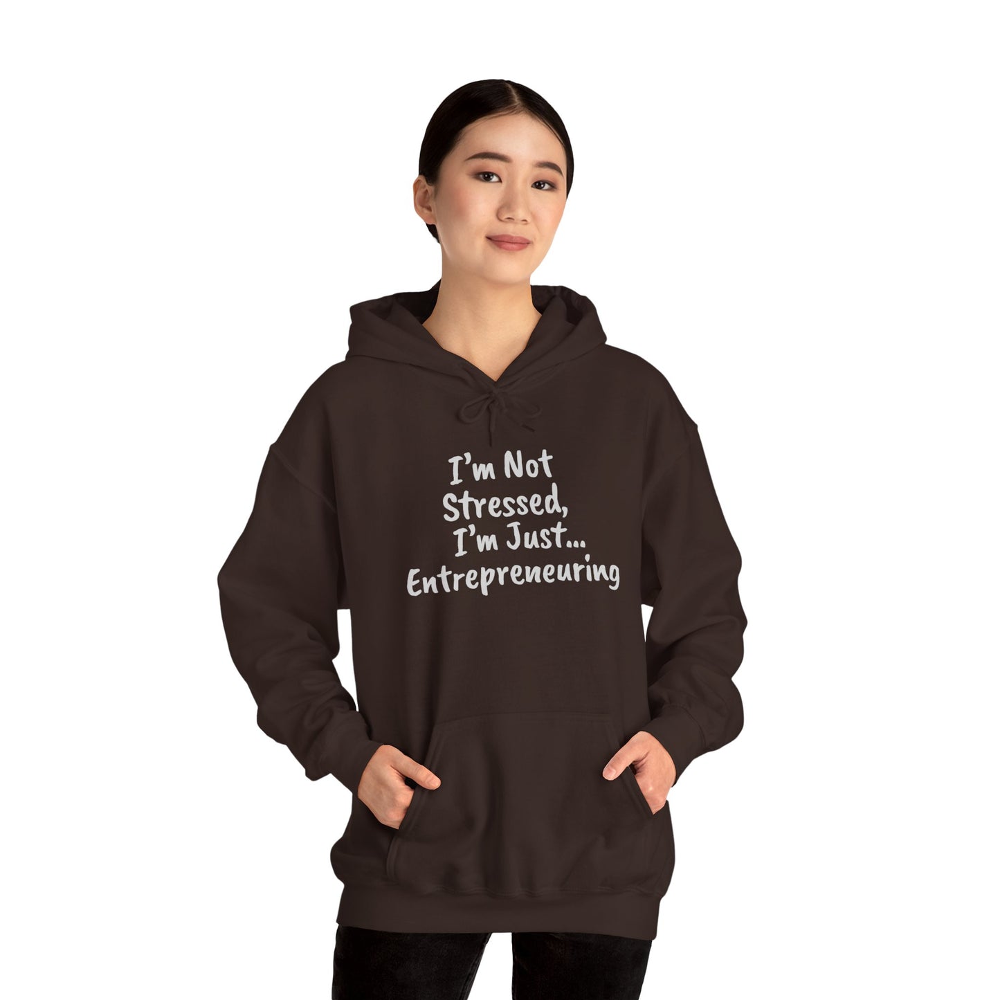 Entrepreneur Hoodie - "I'm Not Stressed, I'm Just..." Heavy Blend Sweatshirt for Creatives
