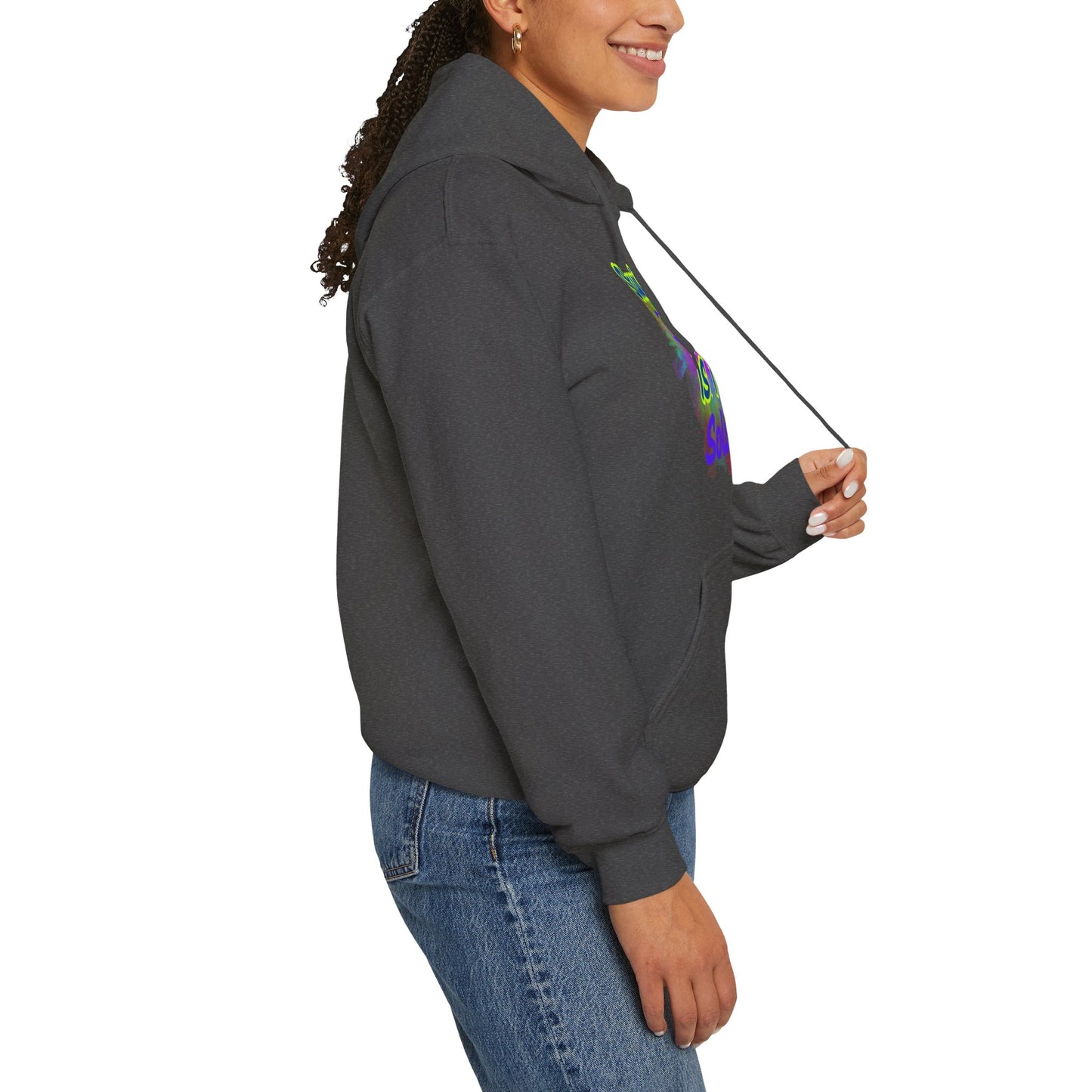 Colorful Unisex Hooded Sweatshirt - Staying Delulu IS THE Solulu