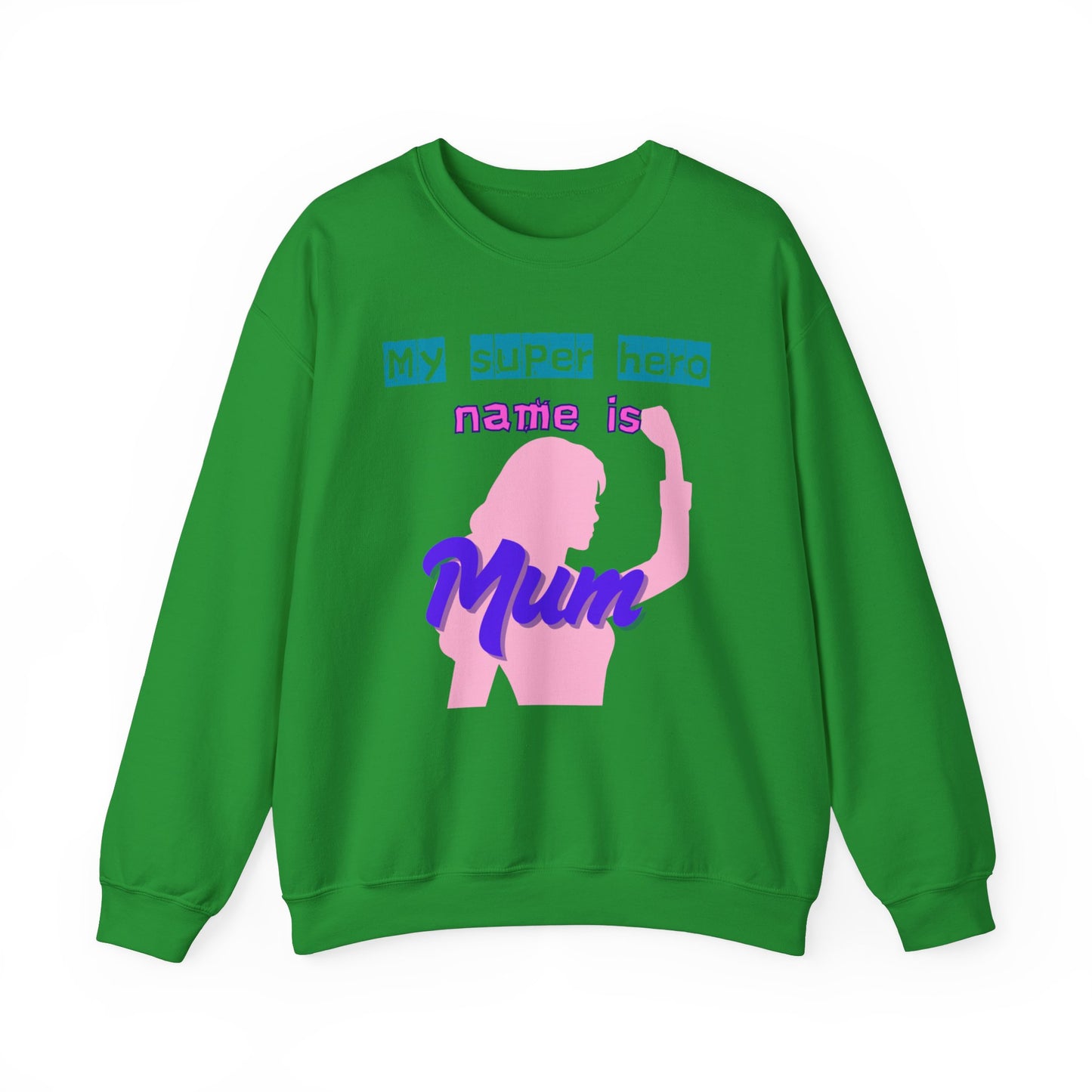 My Superhero Mum Sweatshirt, Cozy Unisex Crewneck, Gift for Moms, Mother's Day, Comfortable Everyday Wear