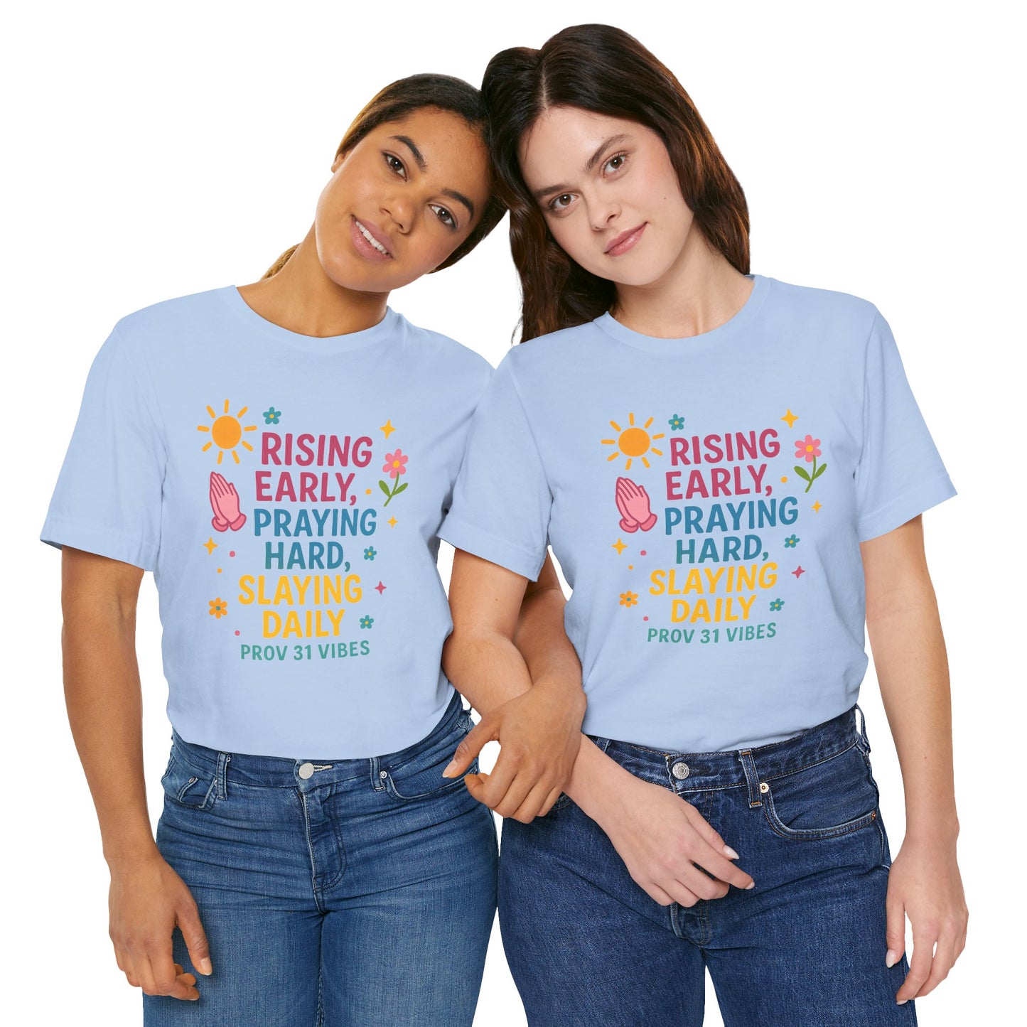 Rising Early Prayer Tee, Inspirational T-Shirt, Faith-Based Apparel, Gift for Her, Daily Motivation Shirt