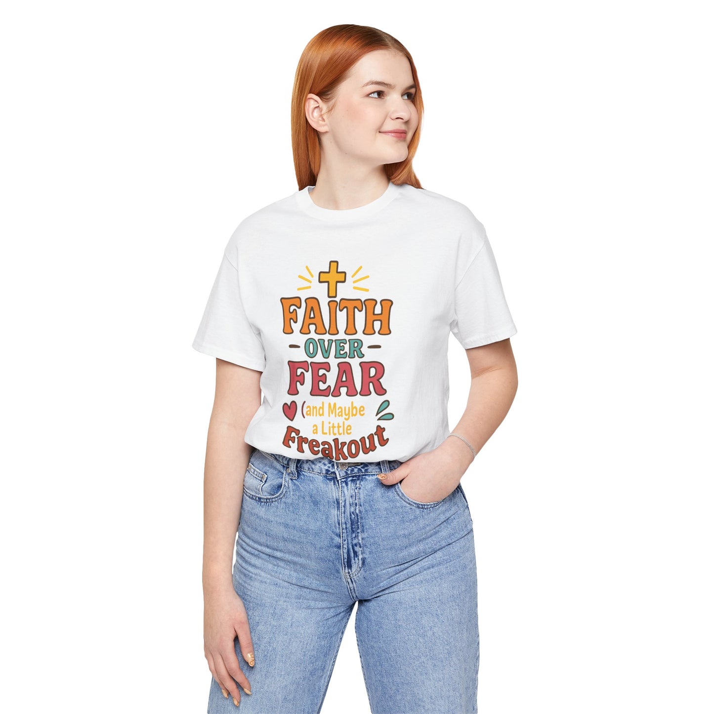 Faith Over Fear Inspirational T-Shirt, Christian tee, Motivational Shirt, Gift for Believers, Spiritual Apparel