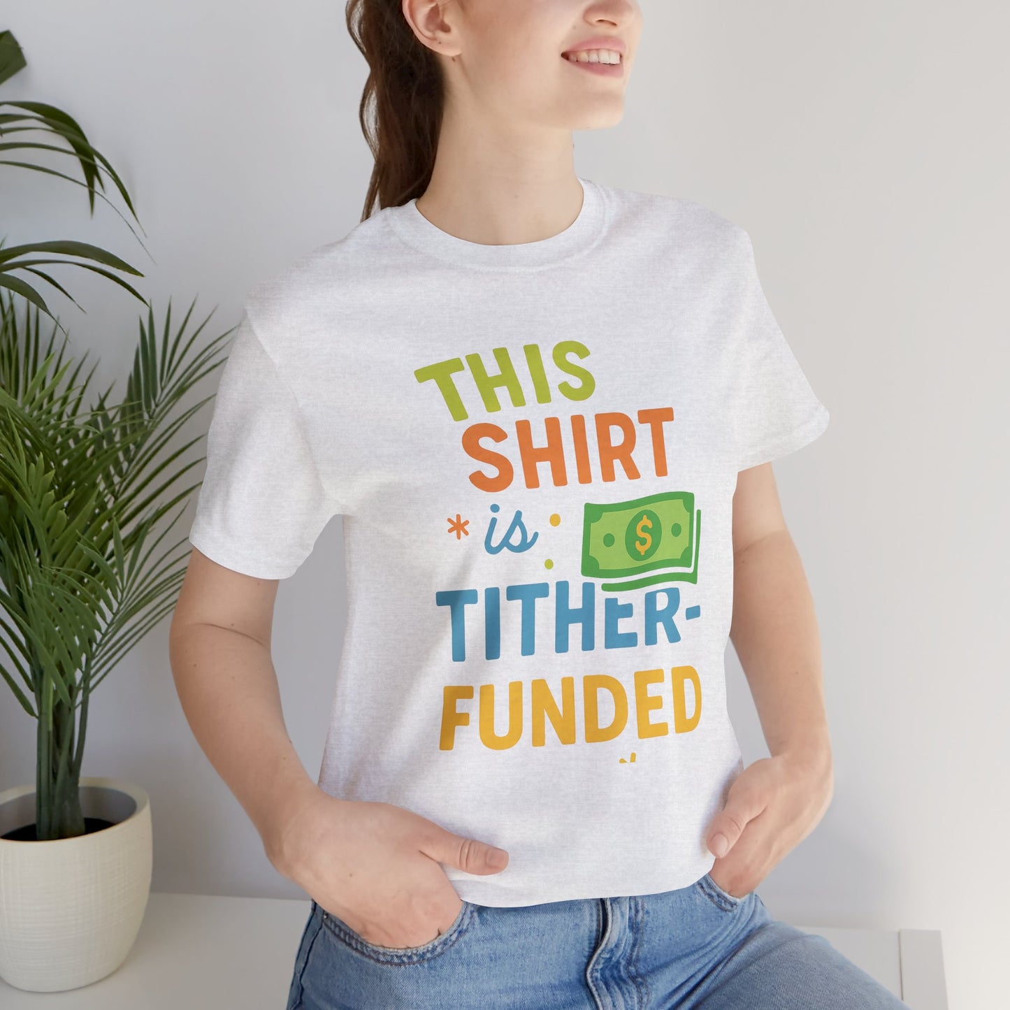 T-Shirt with Fun Funding Design, Humor Tee for Casual Wear, Unique Gift for Gamers, Great for Birthdays and Events, Playful and Stylish