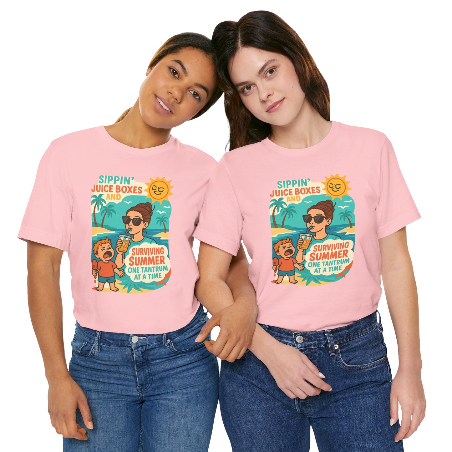Summer Survival Tee: Fun Family Vibe, Perfect for Mommies, Beach Days, and Playdates, Gifts for Moms, Summer Apparel