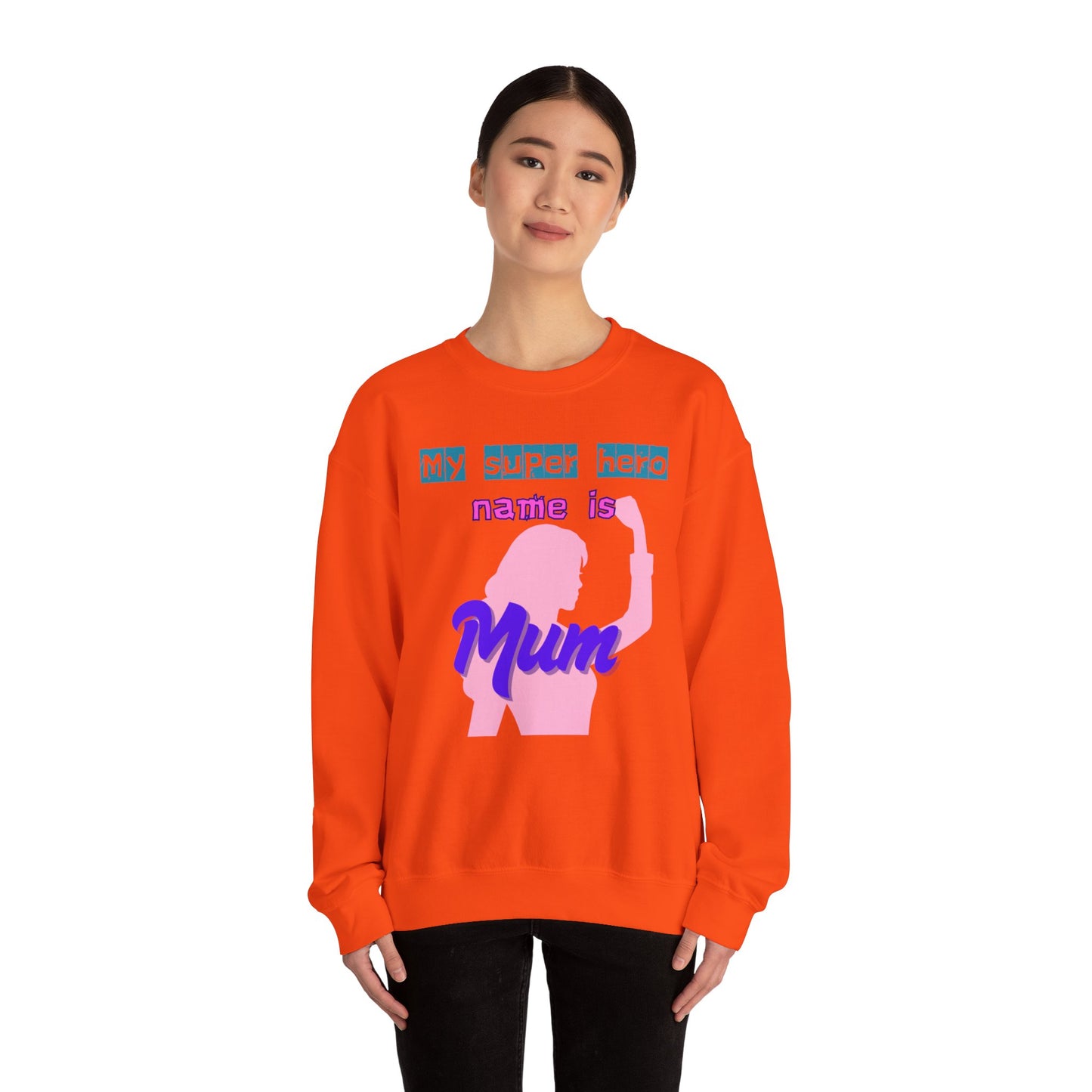 My Super Hero Mum Crewneck Sweatshirt - Ideal Gift for Mother's Day