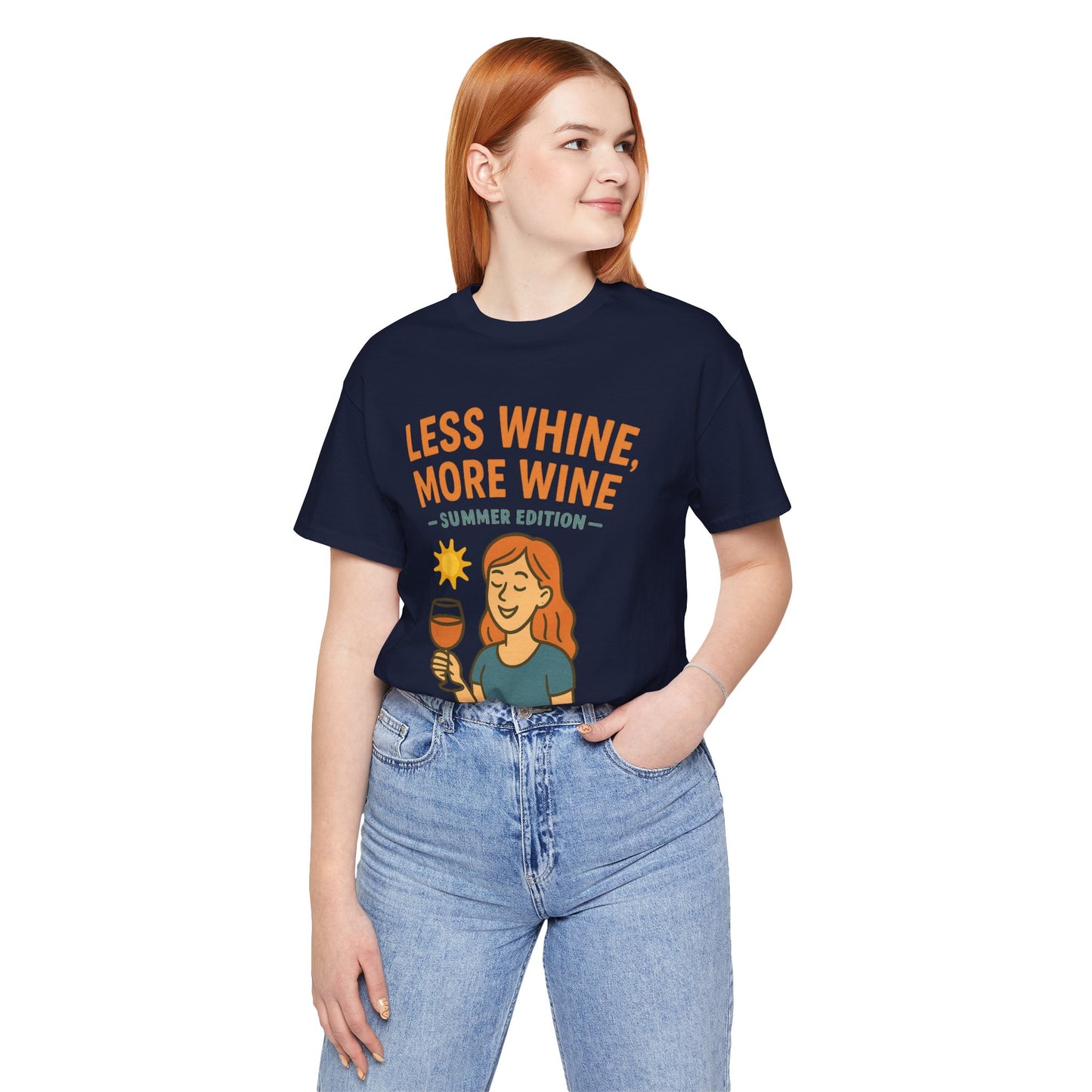 Less Whine, More Wine Tee | Fun Unisex Summer Shirt, Vintage Wine Lover Gift, Relaxed Fit Graphic Tee, Casual Wear, Party Outfit