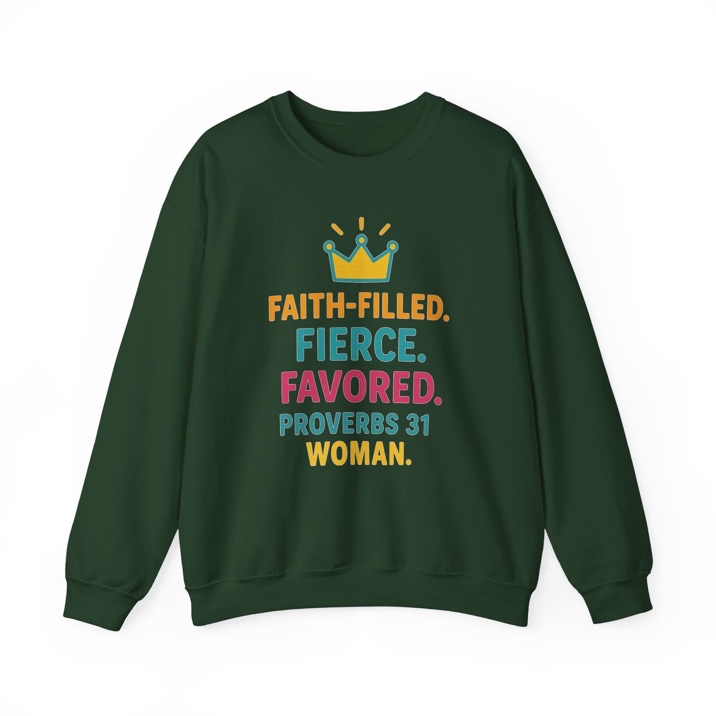 Faith-Filled Proverbs 31 Woman Sweatshirt, Inspirational Crewneck, Motivational Apparel, Christian Gift, Faith-Based Clothing
