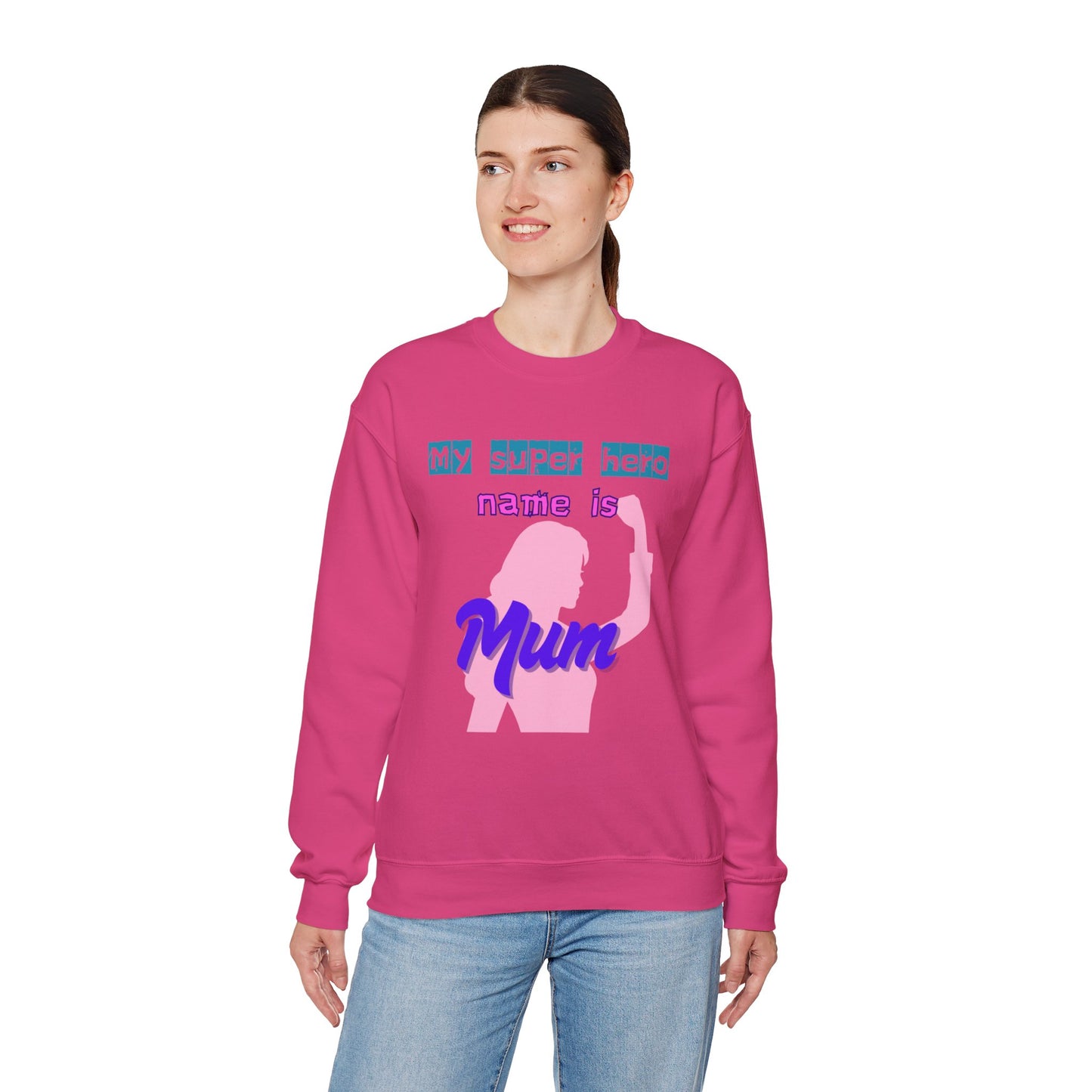 My Super Hero Mum Sweatshirt | Print on front and Back