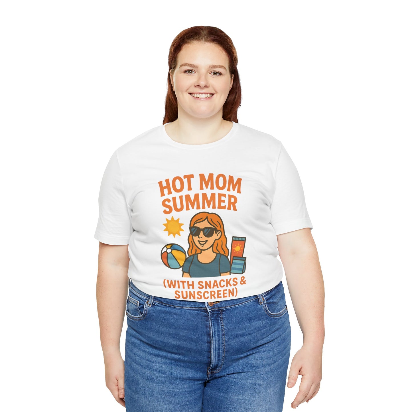 Hot Mom Summer Tee, Perfect for Summer Vacations, Mothers Day Gift, Family Outings, Beach Parties, Fun Summer Style