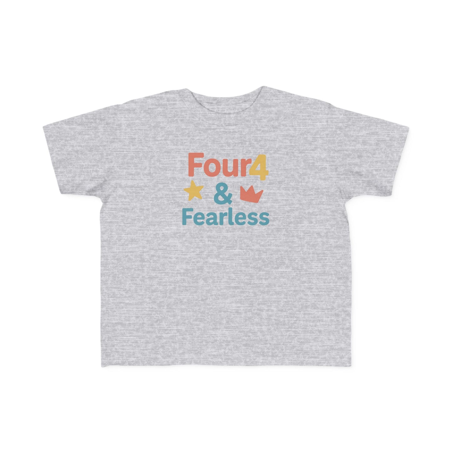 Fearless Toddler Tee - Four & Fearless Kids Shirt, Cute Kids Outfit, Birthday Gift, Toddler Clothes, Playful Party Wear