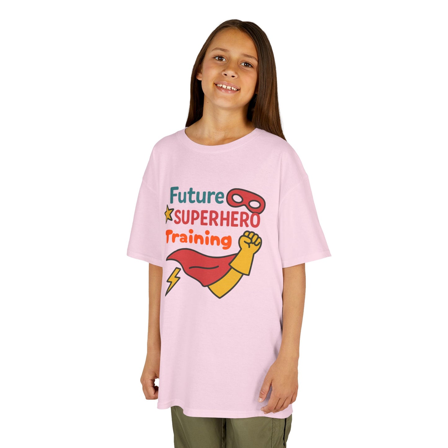 Future Superhero Kids Tee, Youth Graphic T-Shirt, Training Shirt for Kids, Fun Birthday Gift, Playful Party Outfit
