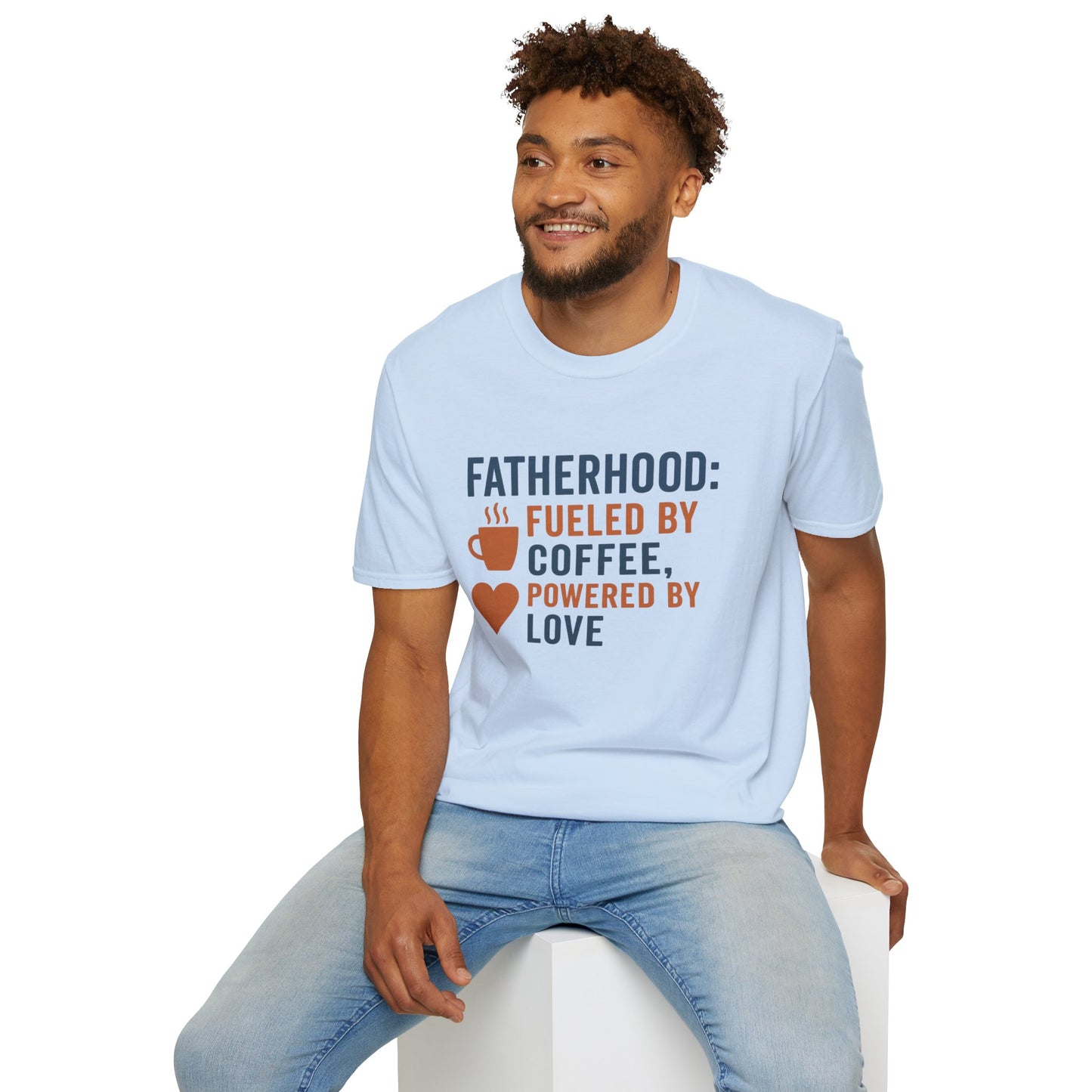 Fatherhood Coffee T-Shirt, Dad Shirt, Gift for Fathers, Unique Father's Day Tee, Casual Love Quote Tee