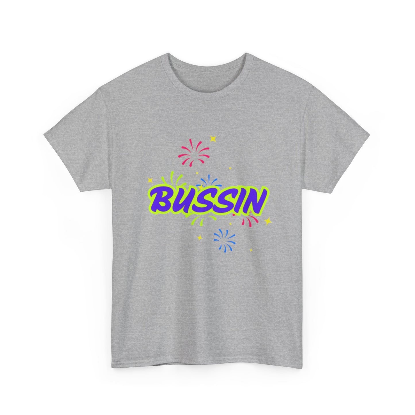 Bussin' Unisex Heavy Cotton Tee - Fun Graphic Shirt for Casual Wear