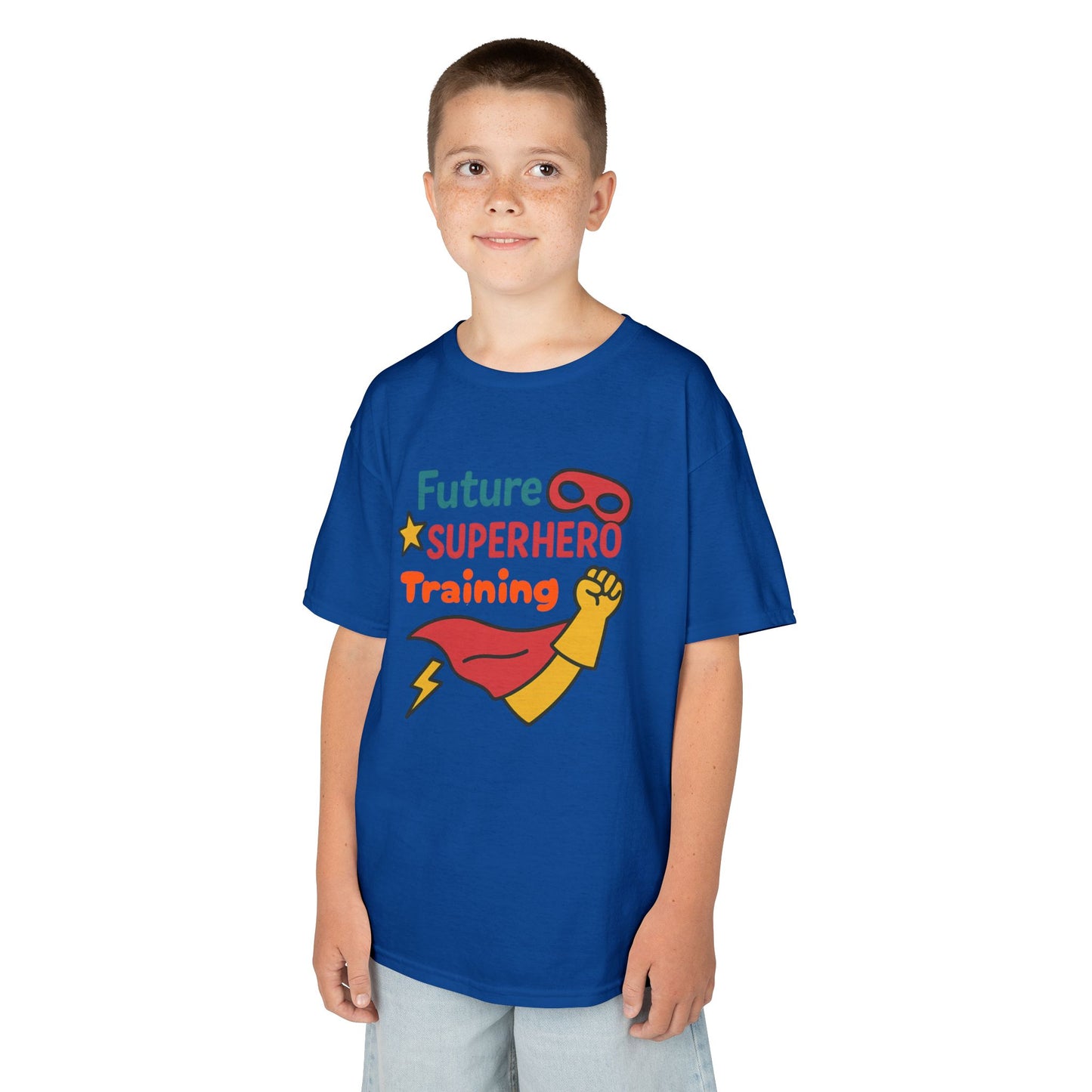 Future Superhero Kids Tee, Youth Graphic T-Shirt, Training Shirt for Kids, Fun Birthday Gift, Playful Party Outfit