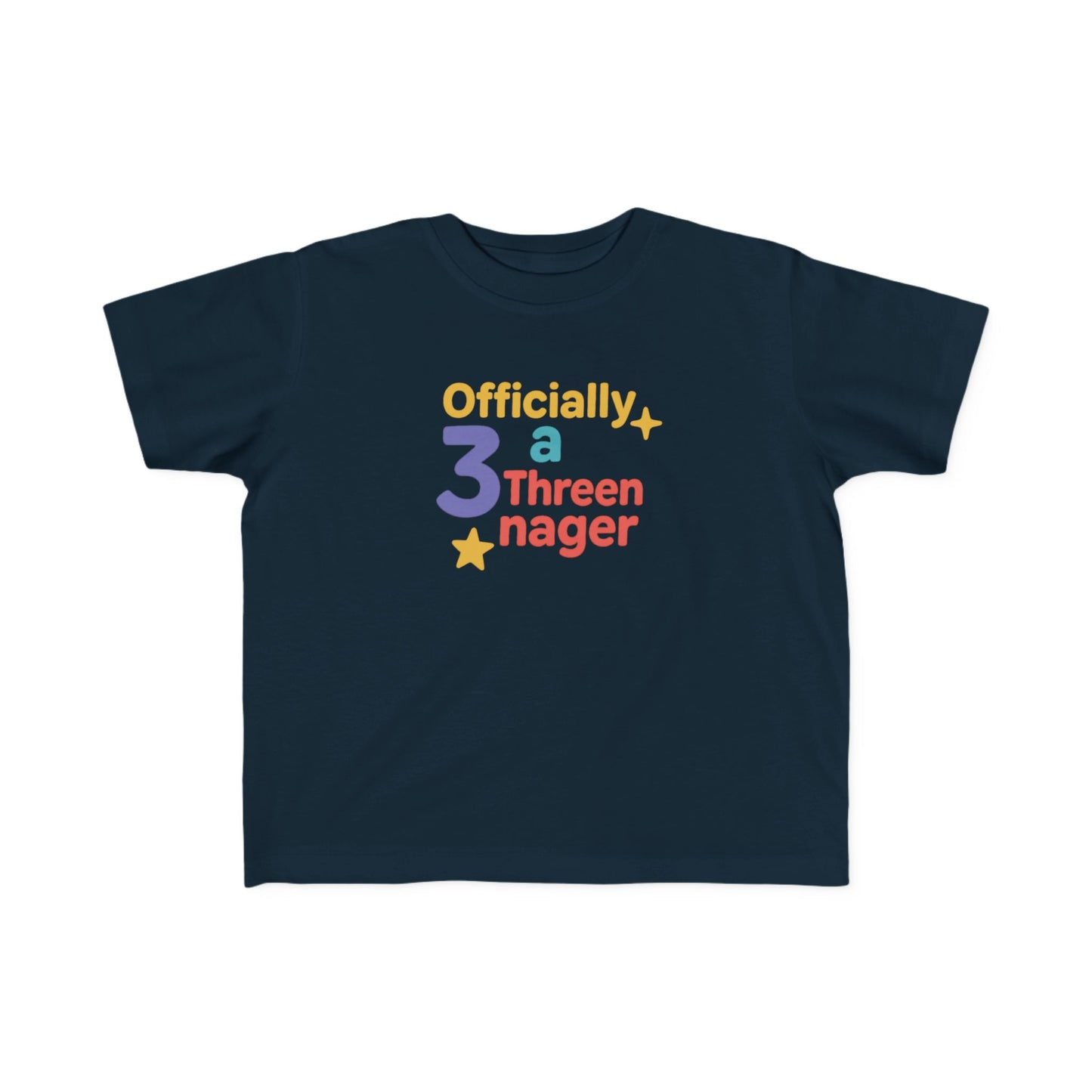 Officially 3 a Threenager Toddler Tee, Birthday Gift, Kids T-Shirt, Toddler Birthday Shirt, Funny Kids Apparel, Playful Toddler Wear