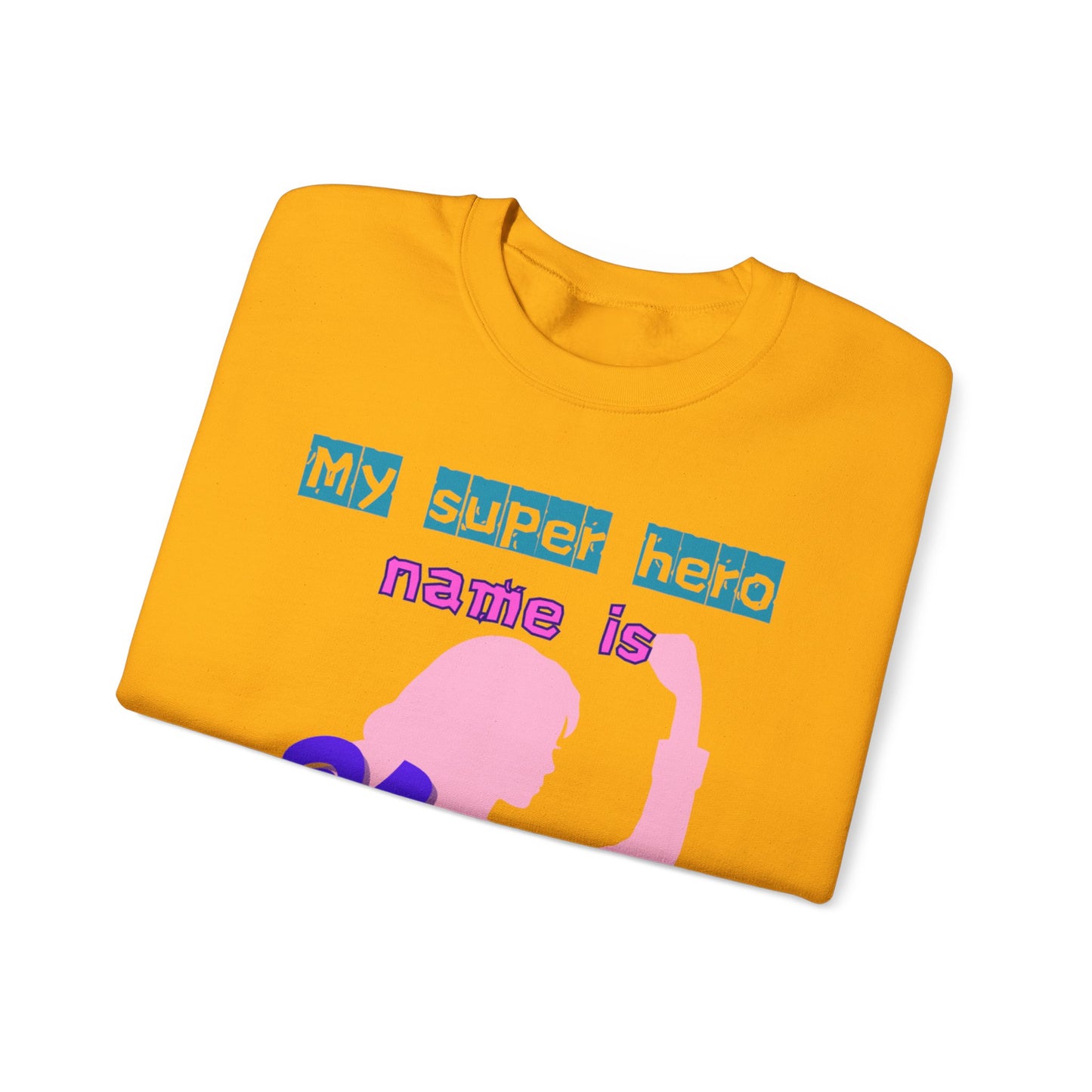 My Superhero Mum Sweatshirt, Cozy Unisex Crewneck, Gift for Moms, Mother's Day, Comfortable Everyday Wear