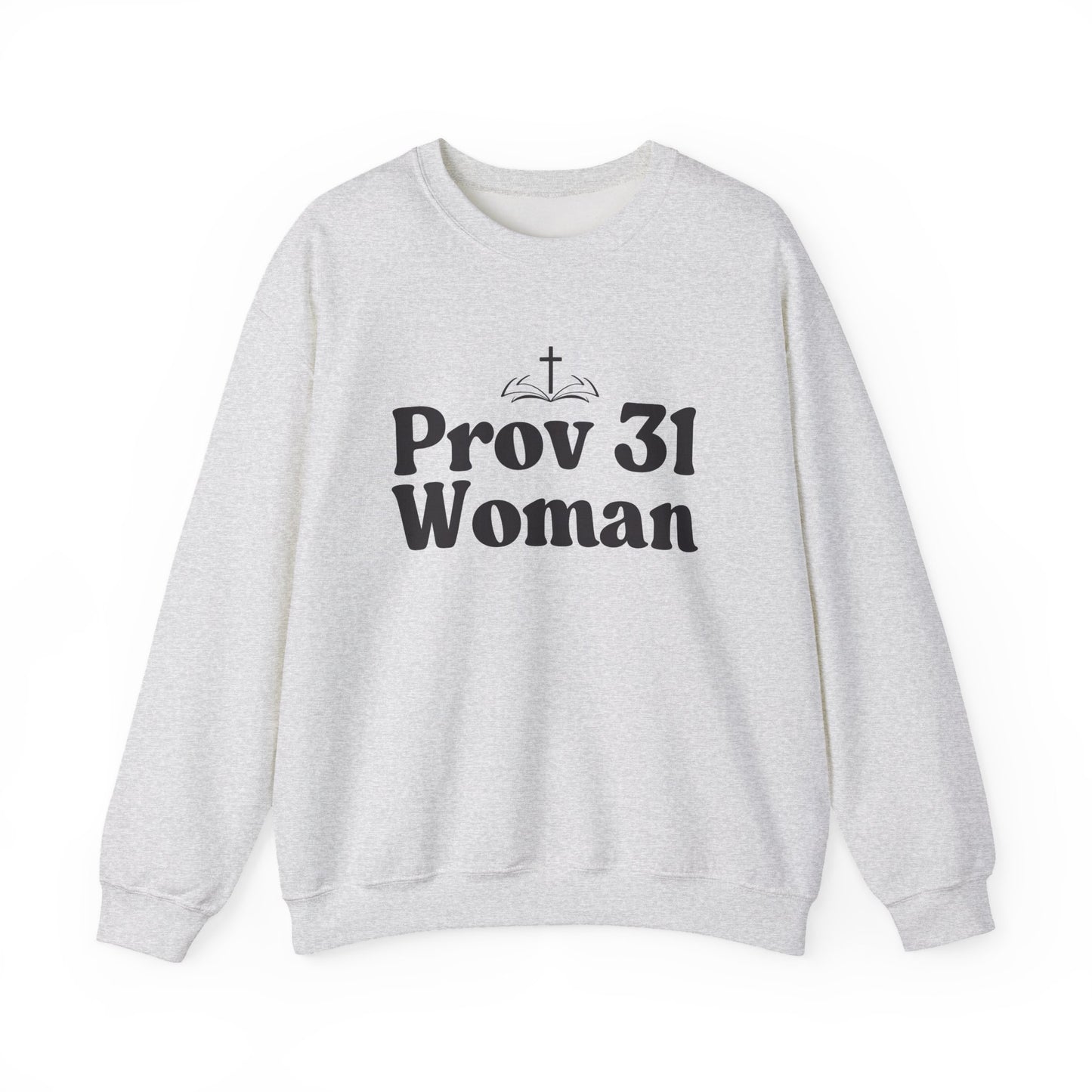 Faith-Inspired Unisex Crewneck Sweatshirt, Prov 31 Woman Gift, Cozy Apparel, Christian Fashion, Spirituality, Everyday Wear