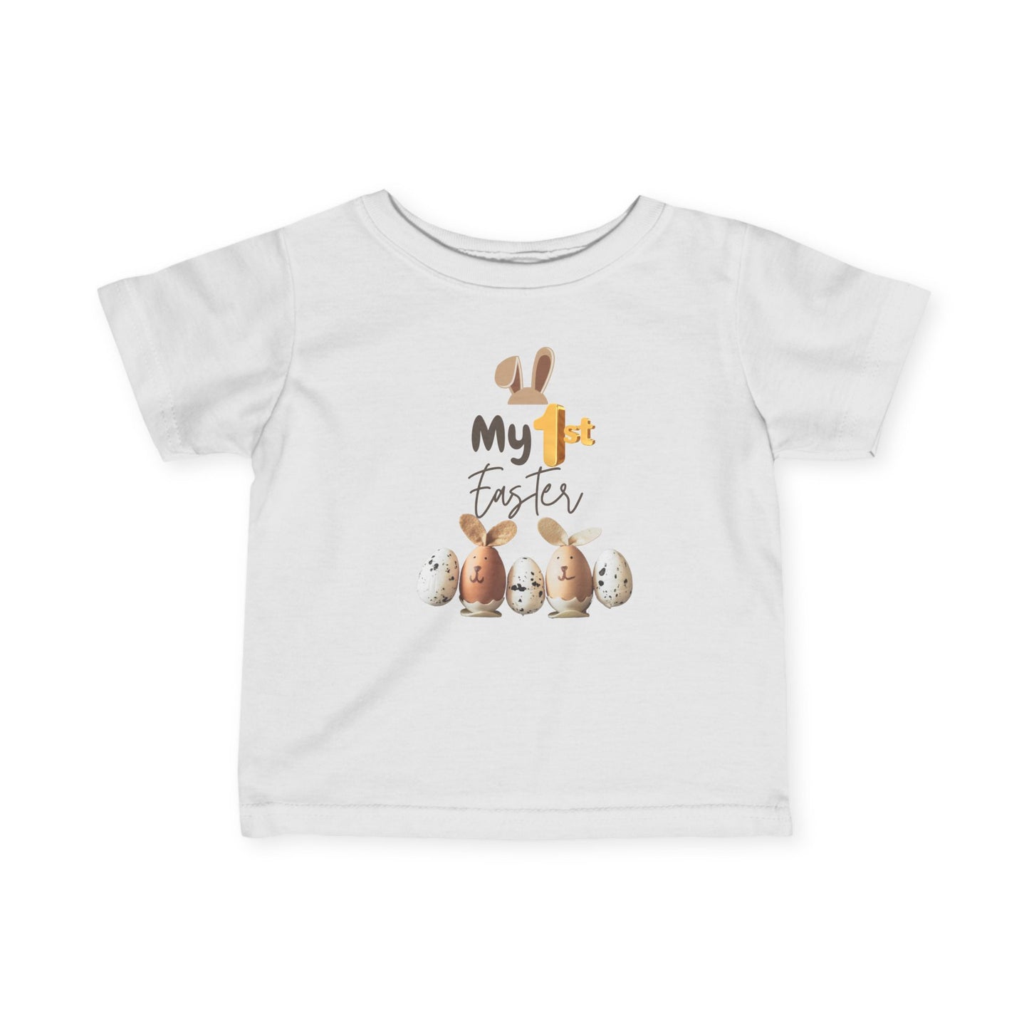 My 1st Easter Infant Fine Jersey Tee - Cute Bunny & Egg Design
