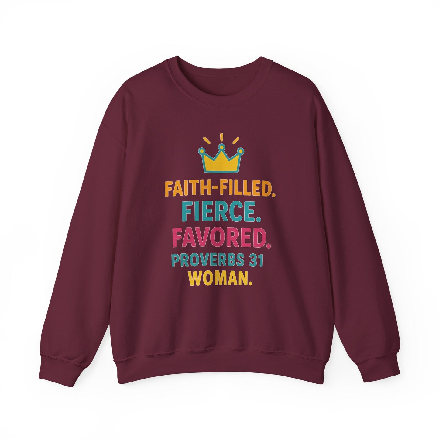 Faith-Filled Proverbs 31 Woman Sweatshirt, Inspirational Crewneck, Motivational Apparel, Christian Gift, Faith-Based Clothing