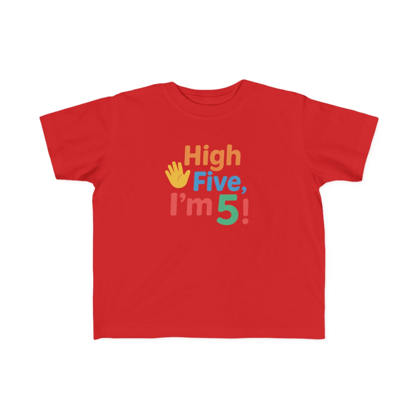 Toddler Birthday Tee | High Five I’m 5 | Fun Kids Shirt, 5th Birthday Gift, Toddler Apparel, Celebration Tee, Kids Party Outfit
