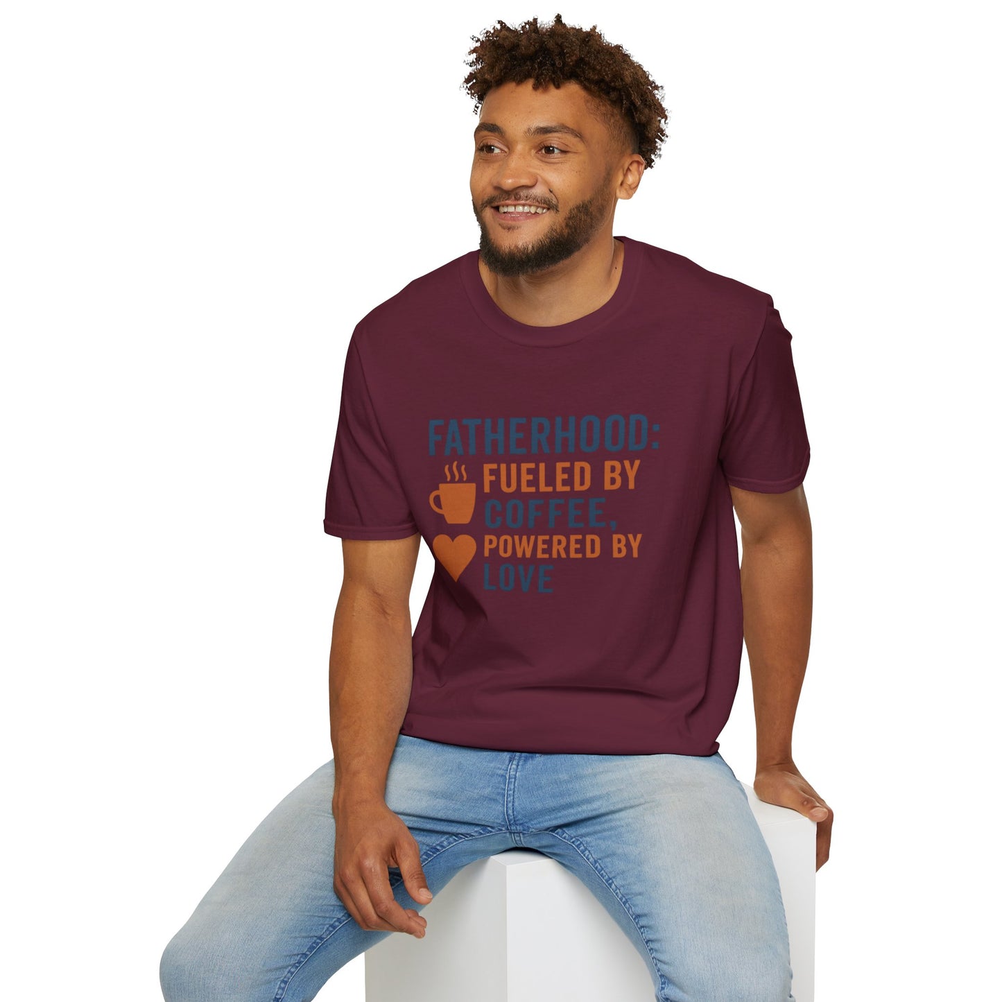 Fatherhood Coffee T-Shirt, Dad Shirt, Gift for Fathers, Unique Father's Day Tee, Casual Love Quote Tee