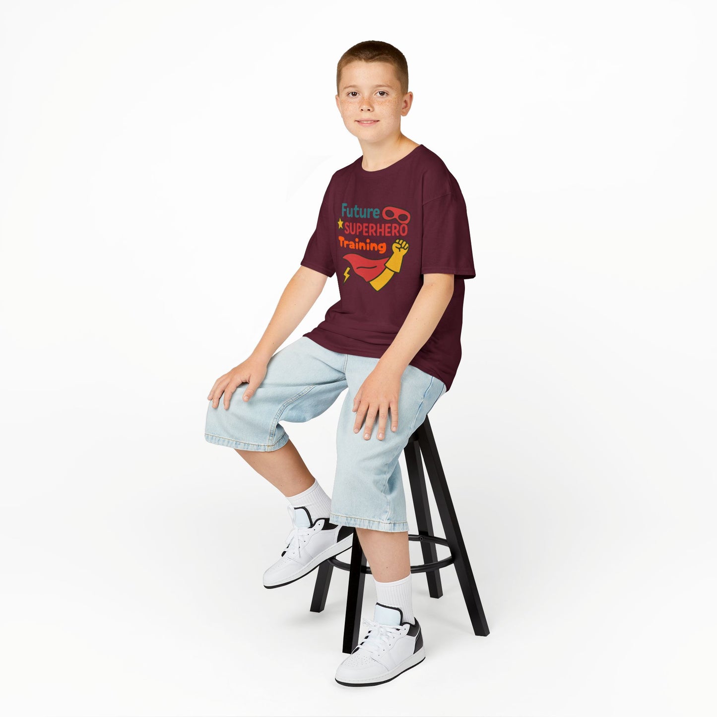 Future Superhero Kids Tee, Youth Graphic T-Shirt, Training Shirt for Kids, Fun Birthday Gift, Playful Party Outfit