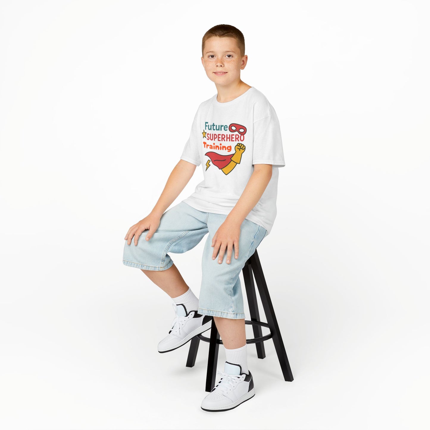 Future Superhero Kids Tee, Youth Graphic T-Shirt, Training Shirt for Kids, Fun Birthday Gift, Playful Party Outfit