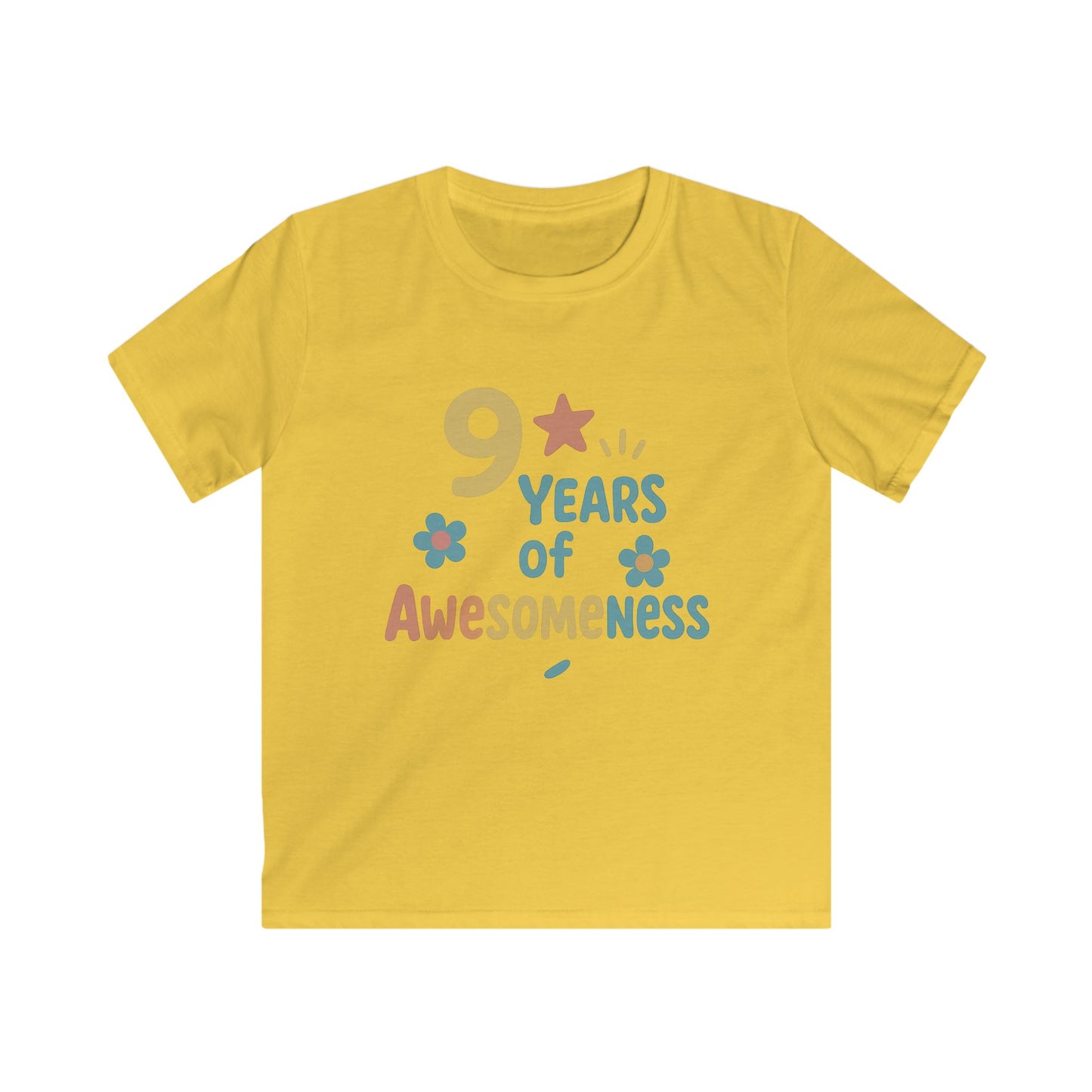 Celebrate 9 Years of Awesomeness Kids Tee, Birthday Gift Shirt, Fun Kids T-Shirt, Unique Children's Apparel, Festival Wear