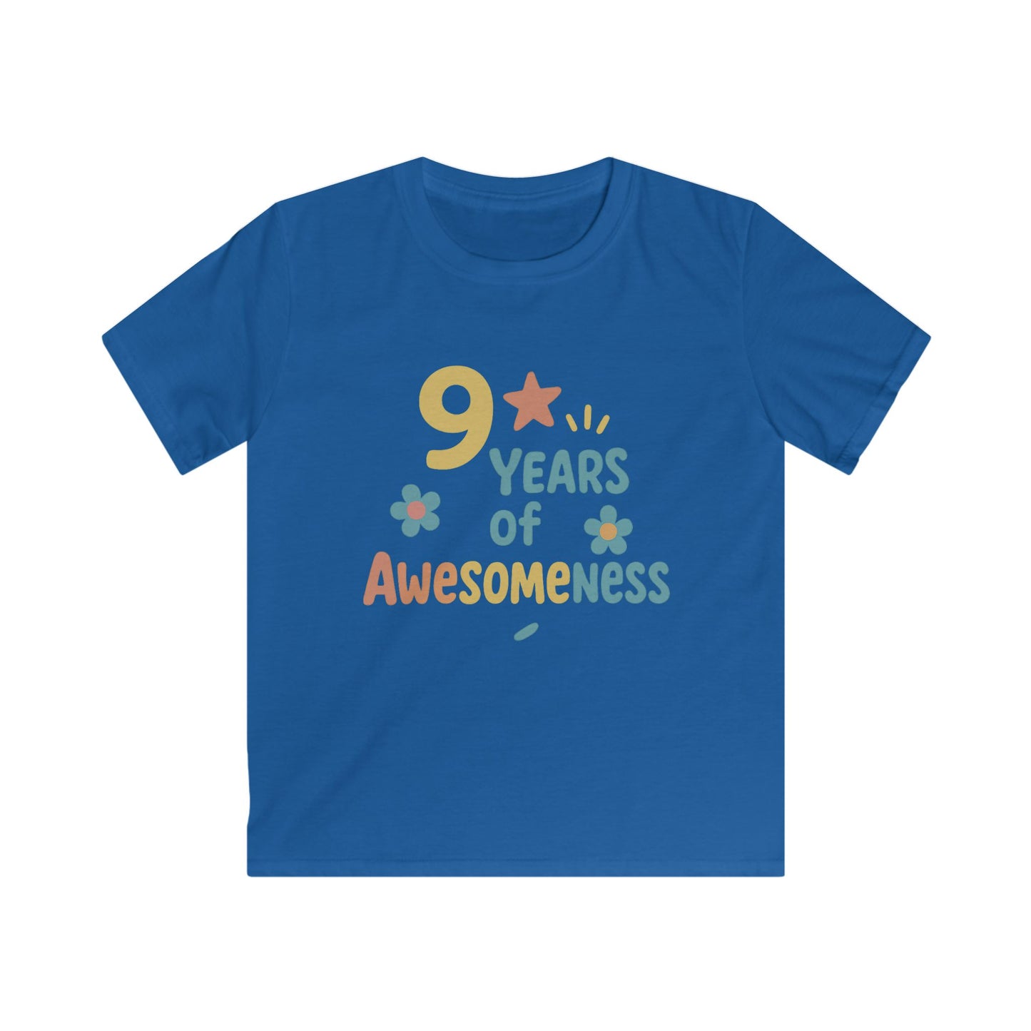 Celebrate 9 Years of Awesomeness Kids Tee, Birthday Gift Shirt, Fun Kids T-Shirt, Unique Children's Apparel, Festival Wear