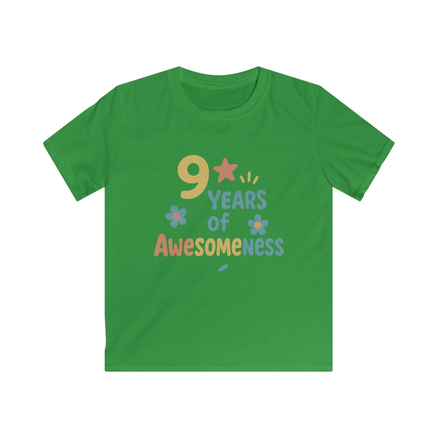 Celebrate 9 Years of Awesomeness Kids Tee, Birthday Gift Shirt, Fun Kids T-Shirt, Unique Children's Apparel, Festival Wear