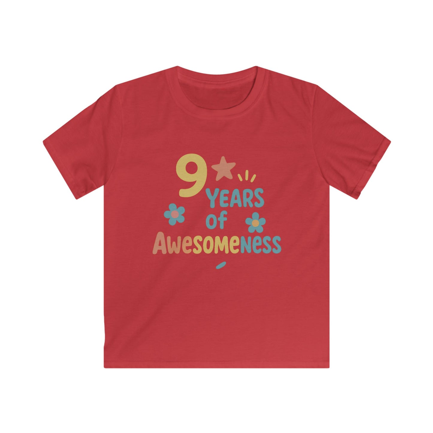 Celebrate 9 Years of Awesomeness Kids Tee, Birthday Gift Shirt, Fun Kids T-Shirt, Unique Children's Apparel, Festival Wear