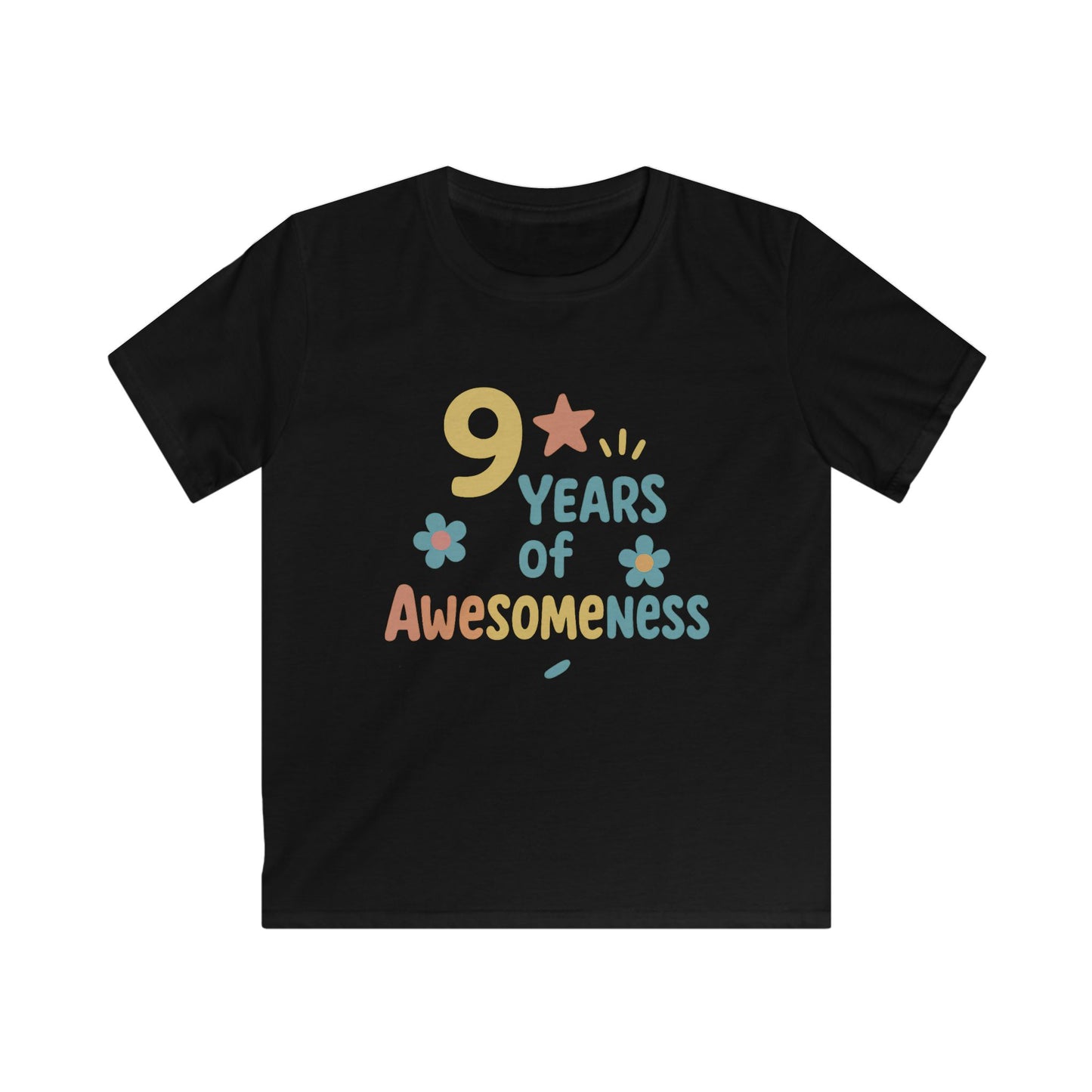 Celebrate 9 Years of Awesomeness Kids Tee, Birthday Gift Shirt, Fun Kids T-Shirt, Unique Children's Apparel, Festival Wear
