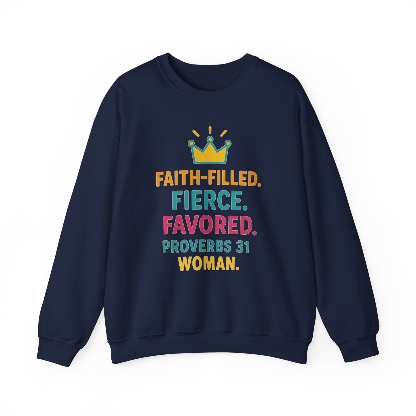 Faith-Filled Proverbs 31 Woman Sweatshirt, Inspirational Crewneck, Motivational Apparel, Christian Gift, Faith-Based Clothing